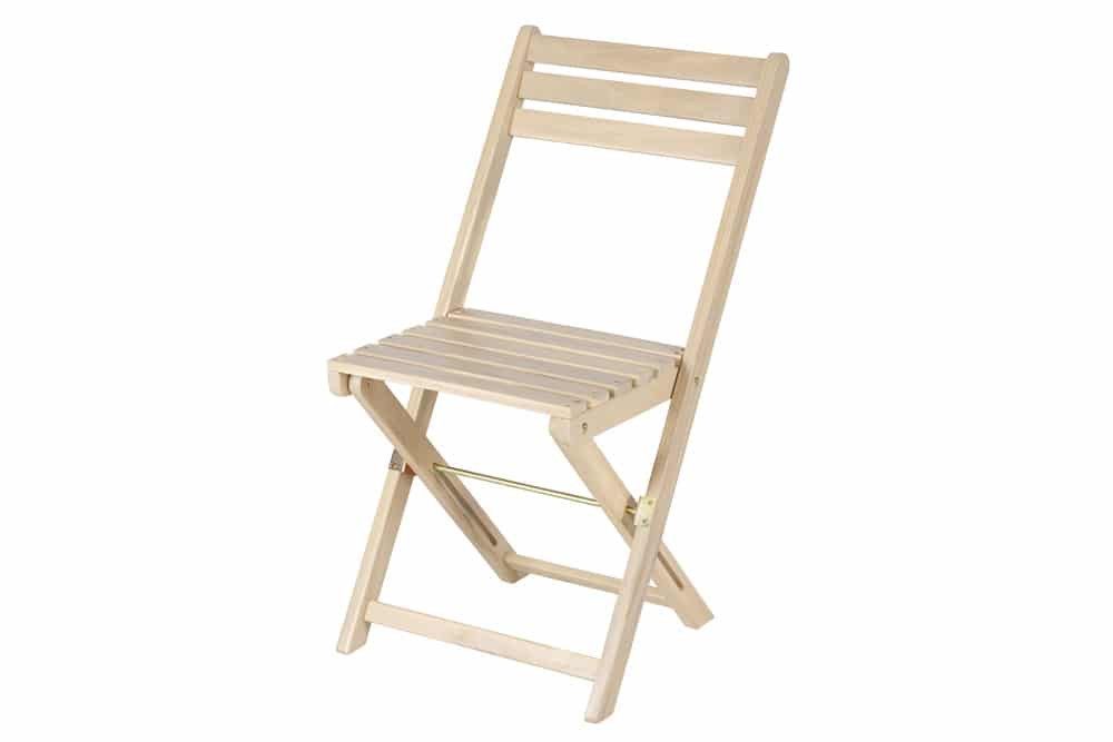 riess-ambiente Gartenstuhl BALI natur hell – Massivholz, klappbar, wetterfest, Outdoor (Einzelartikel, 1 St), klappbarer Balkonstuhl aus Massivholz – ideal für Garten & Terrasse