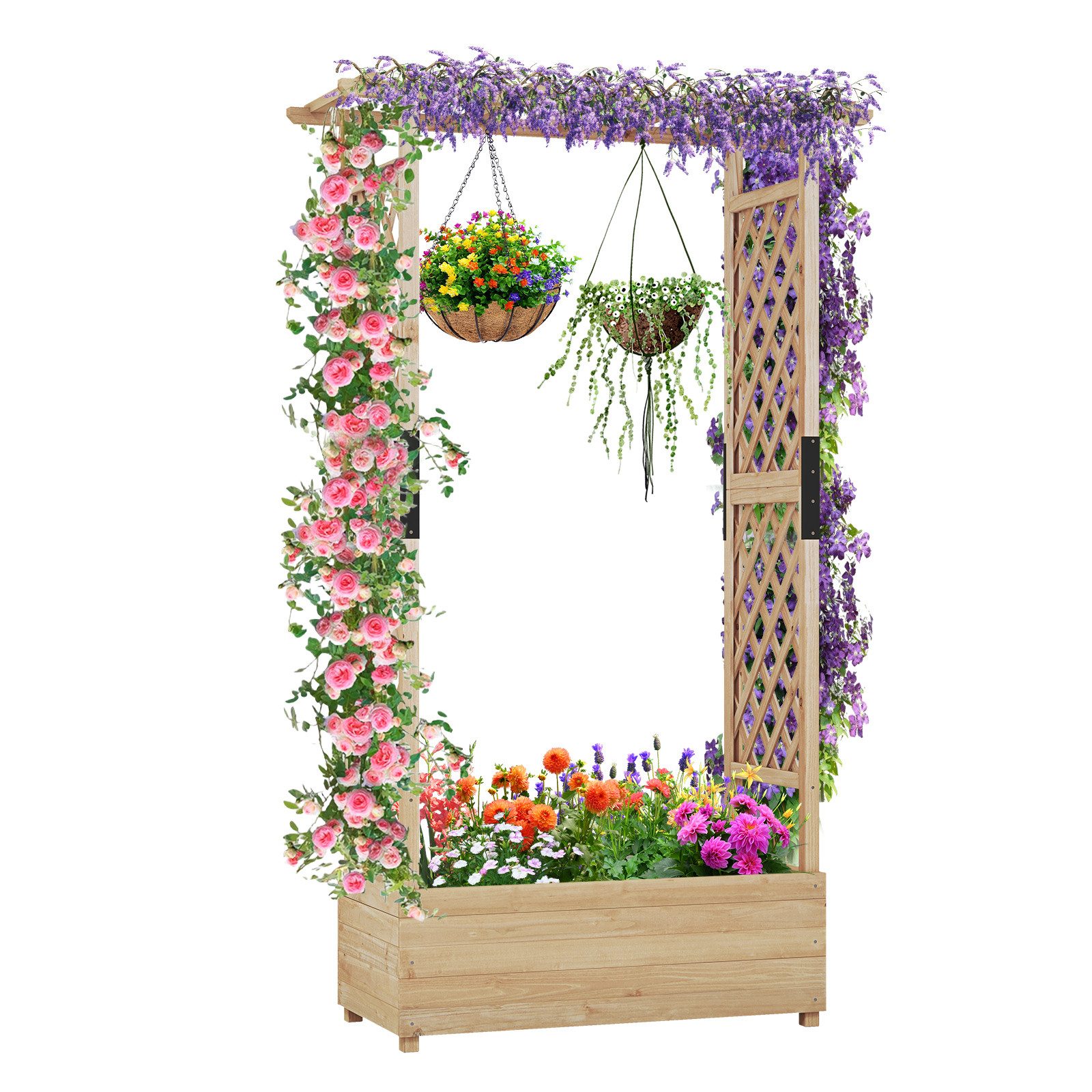 COSTWAY Hochbeet (1 St), Blumenkasten, mit günstig online kaufen