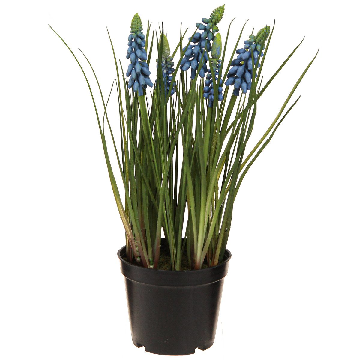 Kunstblume Hyazinthen Kunstpflanze Blau im Topf 24cm