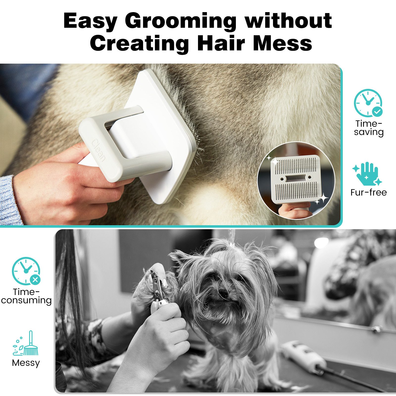 AIRROBO Hundeschermaschine mit Staubsauger