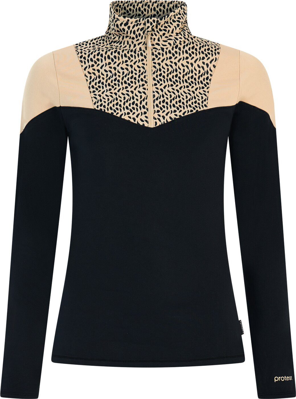 Protest Fleecepullover PRTJelisa 1/4 zip active top True Black