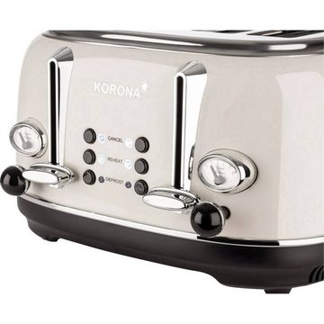 KORONA Toaster Retro Toaster, mit Brötchenaufsatz
