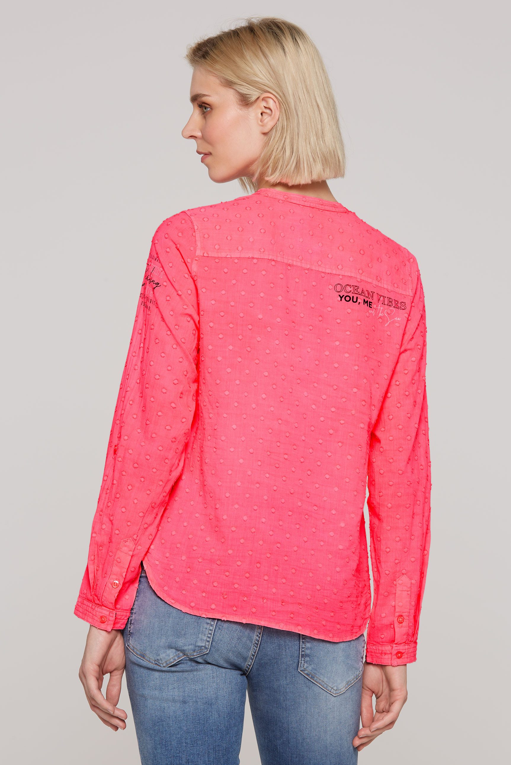 SOCCX Klassische Bluse SOCCX Strukturierte Bluse günstig online kaufen