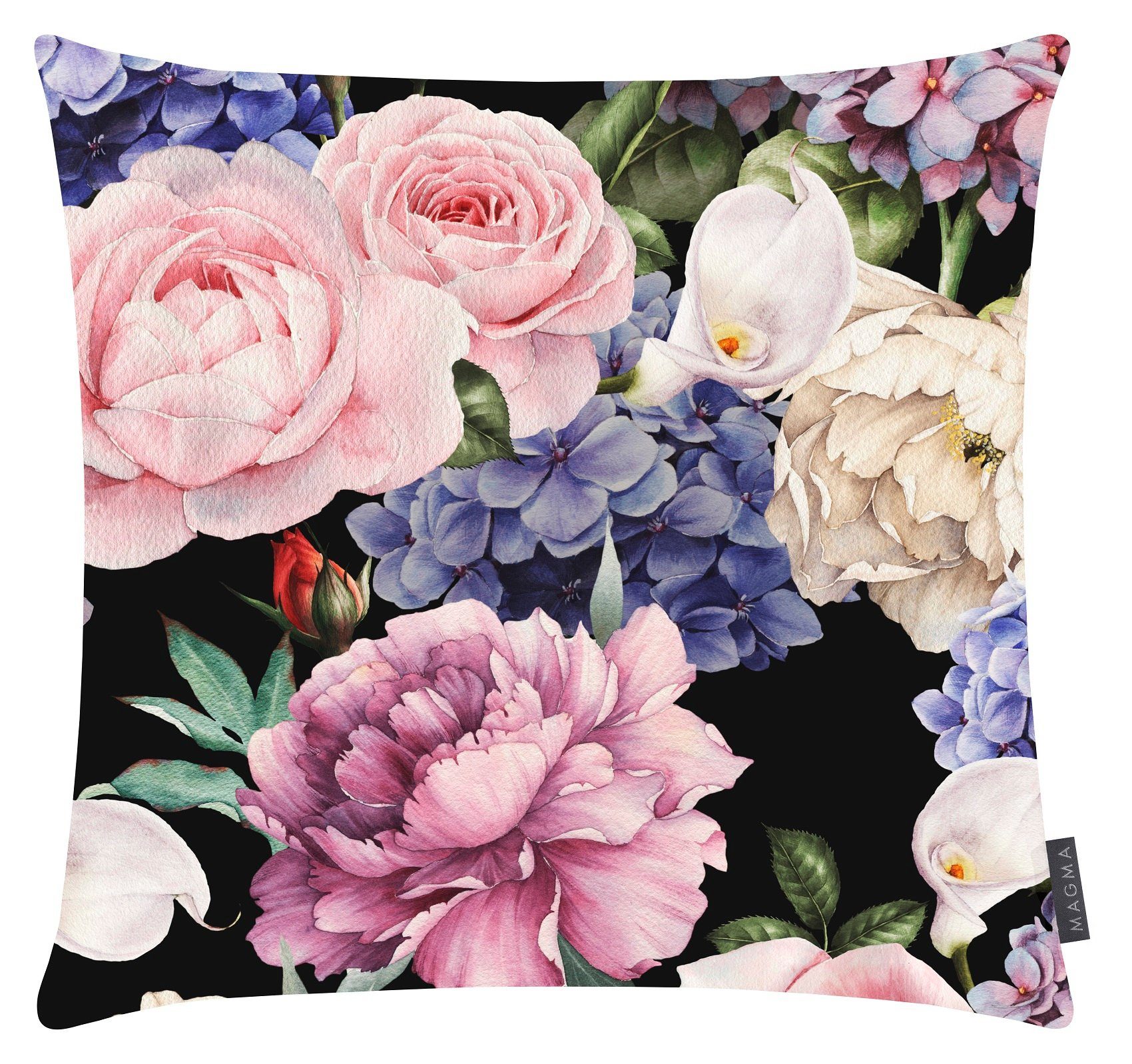 Blumen soft Kissenhülle Heimtex Feeling, Blumige Digitaldruck mit schönen Blütenpracht weicher Kissenhülle Magma Bezug samt Dori