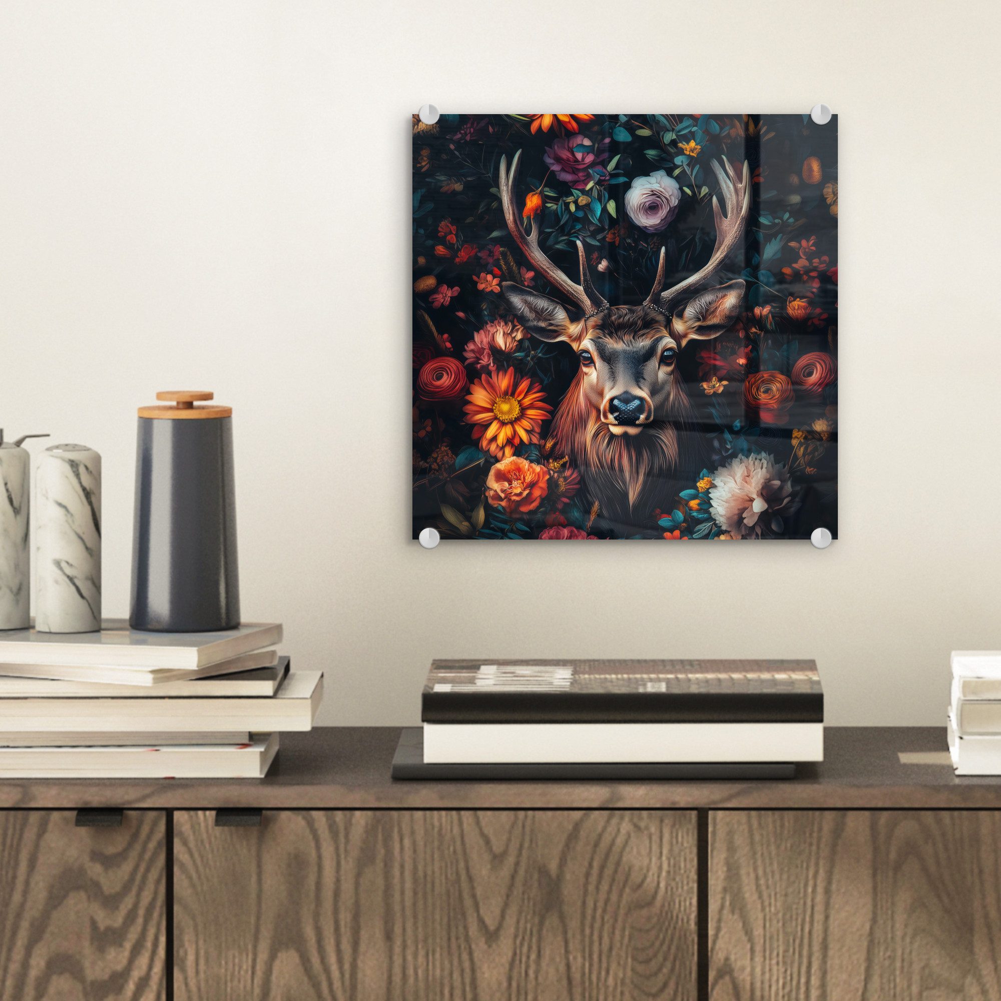 MuchoWow Acrylglasbild Hirsch - Tierporträt - günstig online kaufen