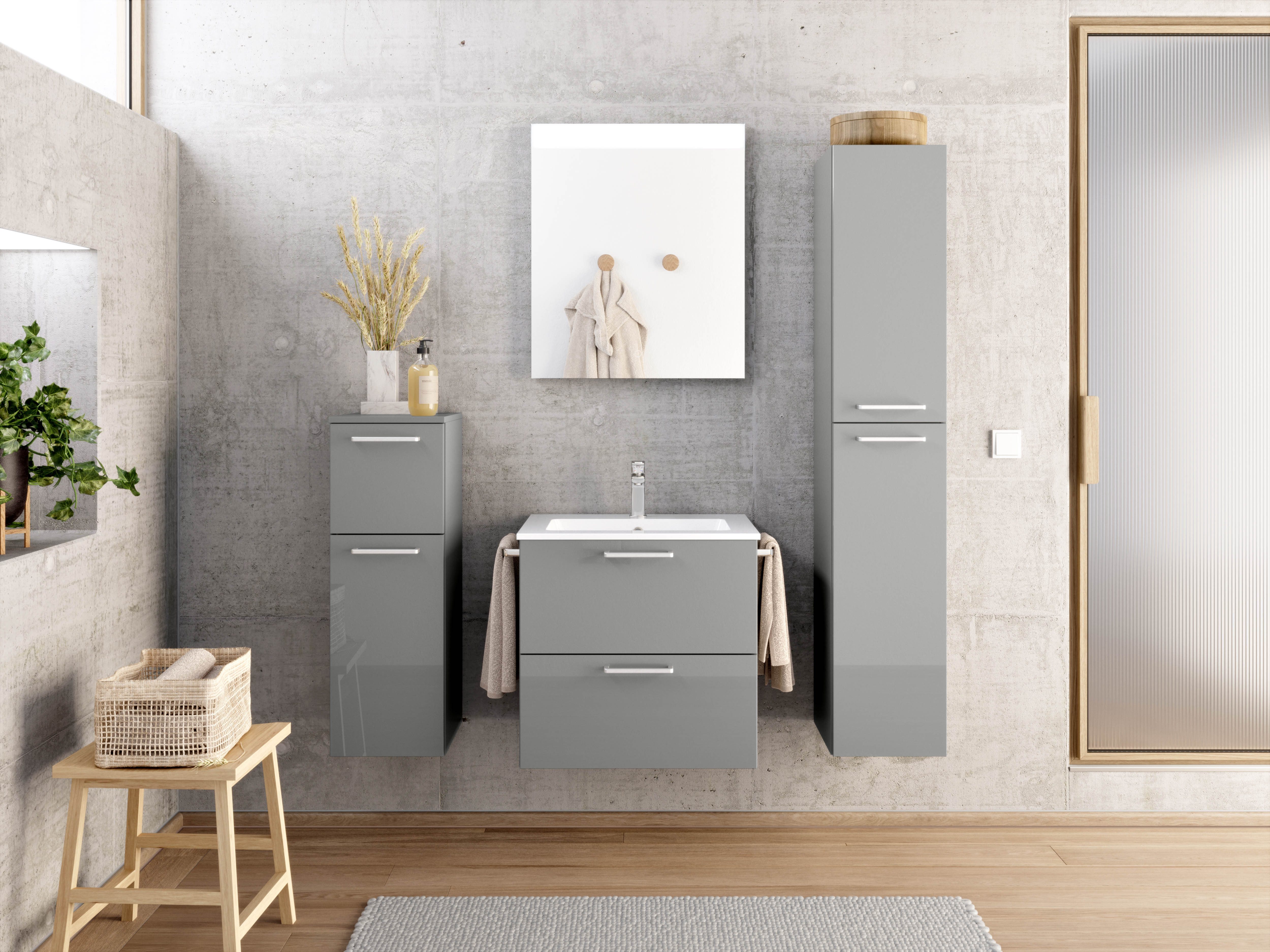 nobilia® Badmöbel-Set Tolvina, (4-St., vormontiert, mit günstig online kaufen