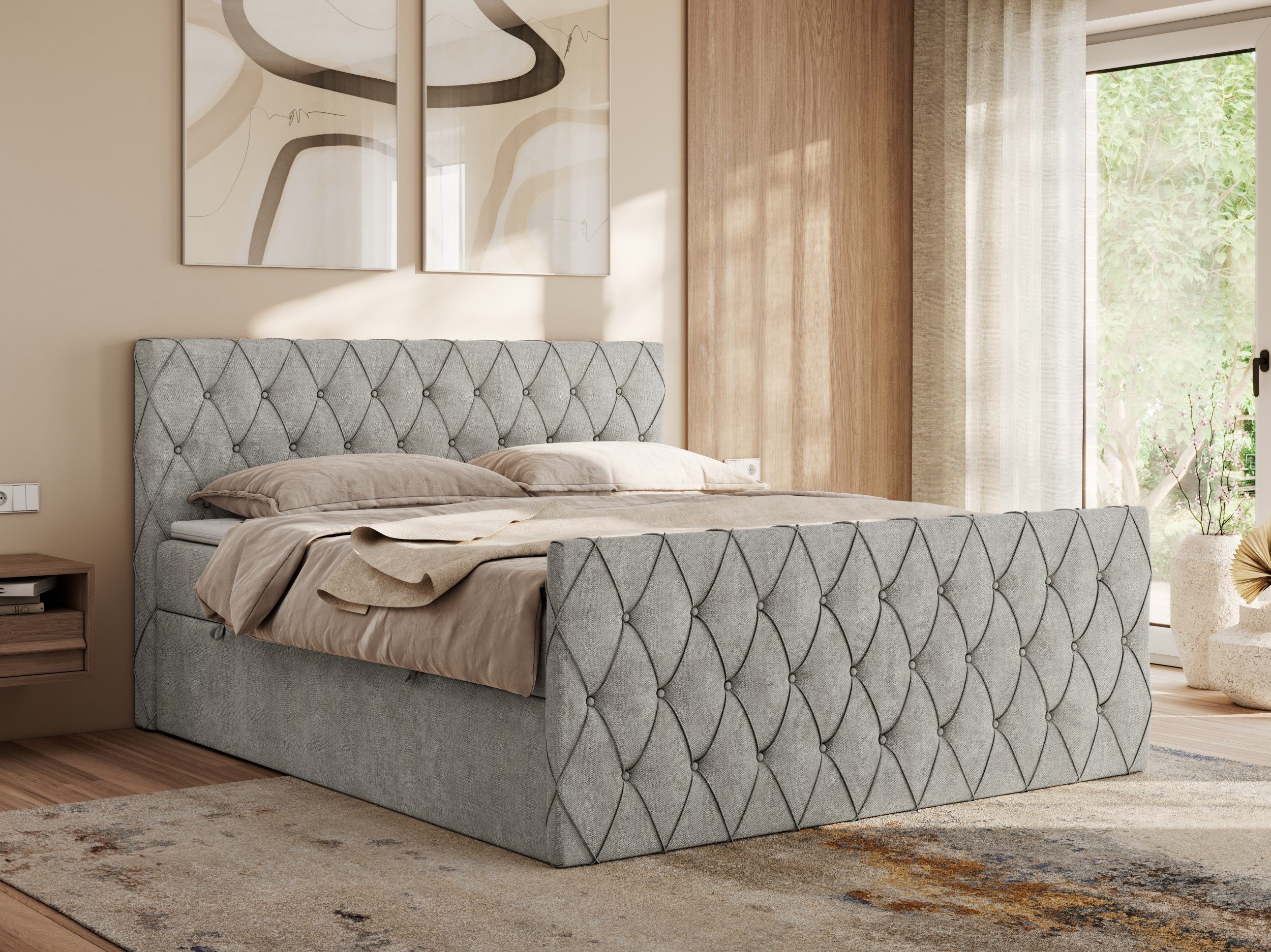 MKS MÖBEL Boxspringbett MIREN DUO (Set, günstig online kaufen