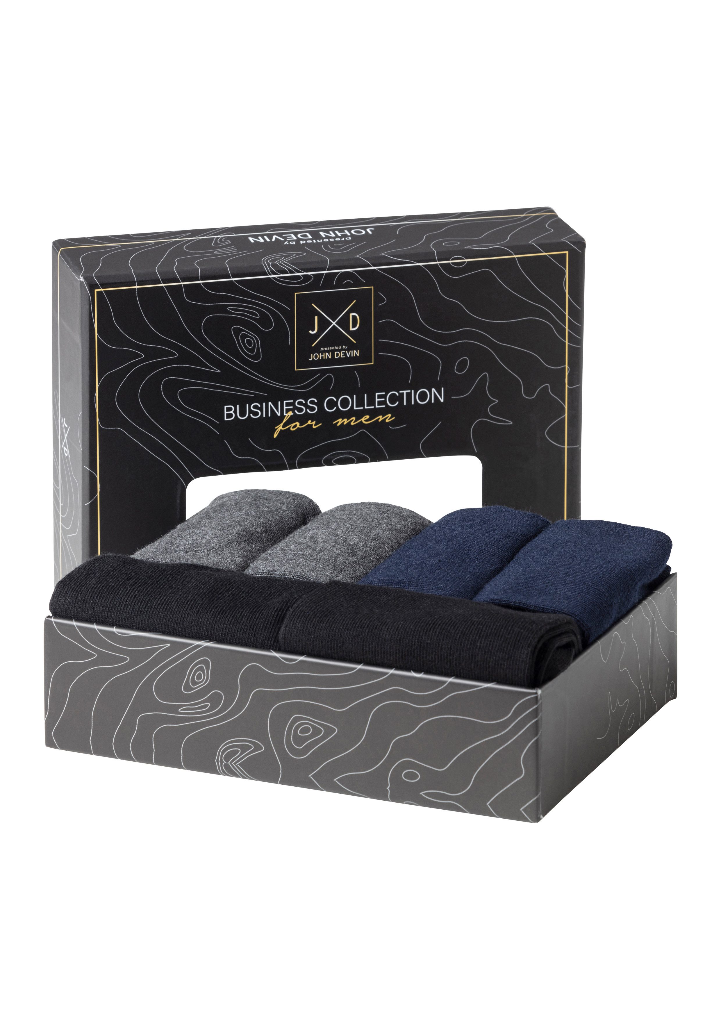 John Devin Businesssocken (Packung, 6-Paar) lange Form, wertig in Box verpa günstig online kaufen