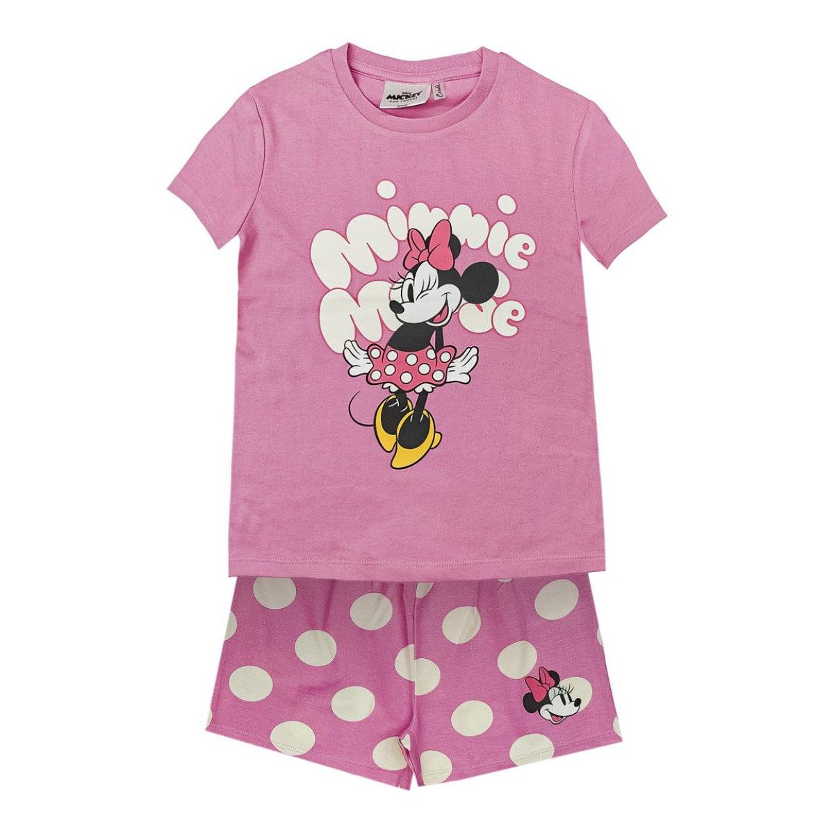 Disney Minnie Mouse Pyjama Schlafanzug Kinder T-Shirt & Short aus 100 % Baumwolle