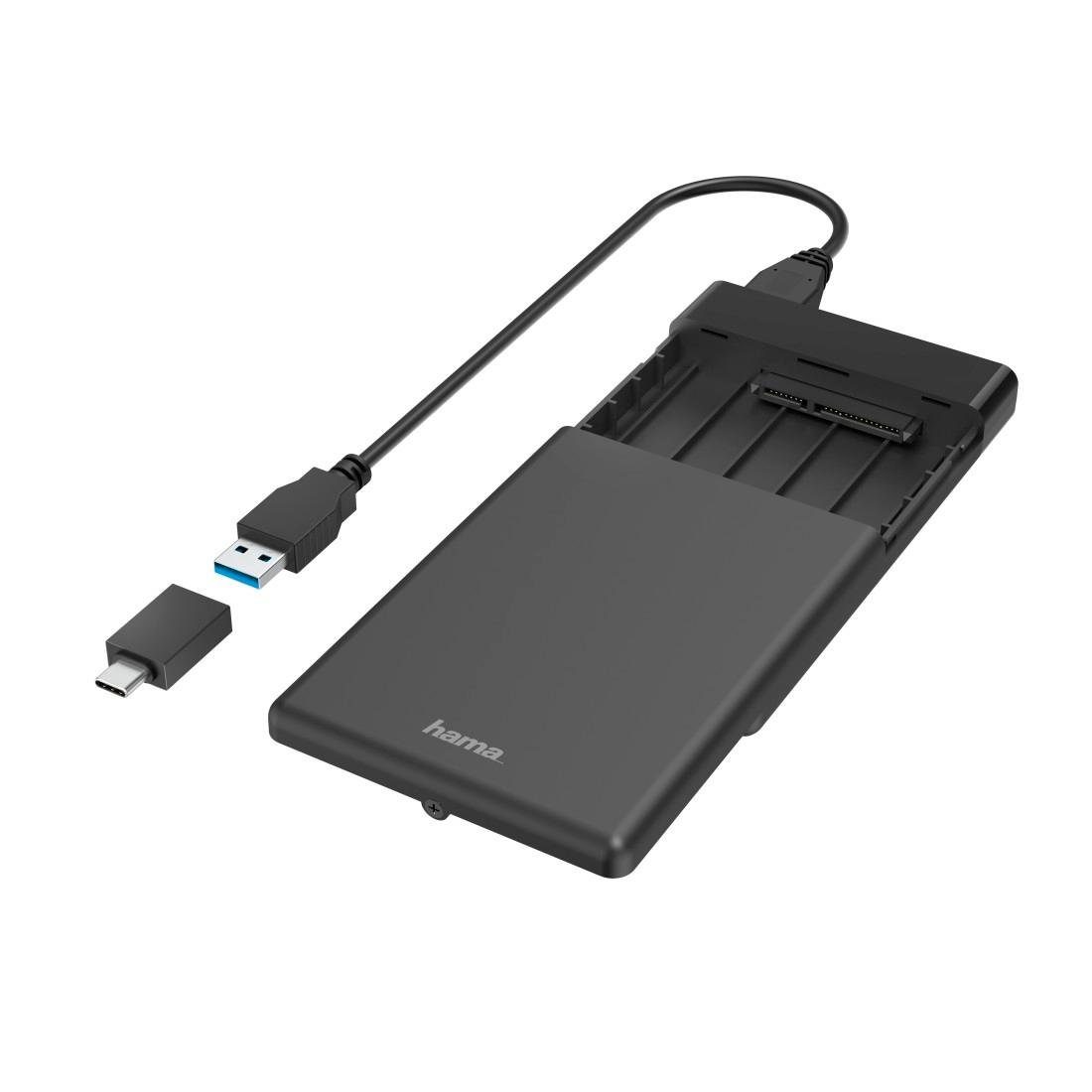 Hama Festplatten-Gehäuse USB-Festplattengehäuse für 2,5" SSD u. HDD-Festplatten Adapter