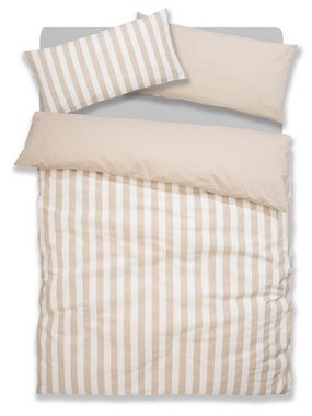 Wendebettwäsche Greta, andas, Biber, 2 teilig, Bettwäsche mit Streifen in verschiedenen Qualitäten, ab 135x200 cm