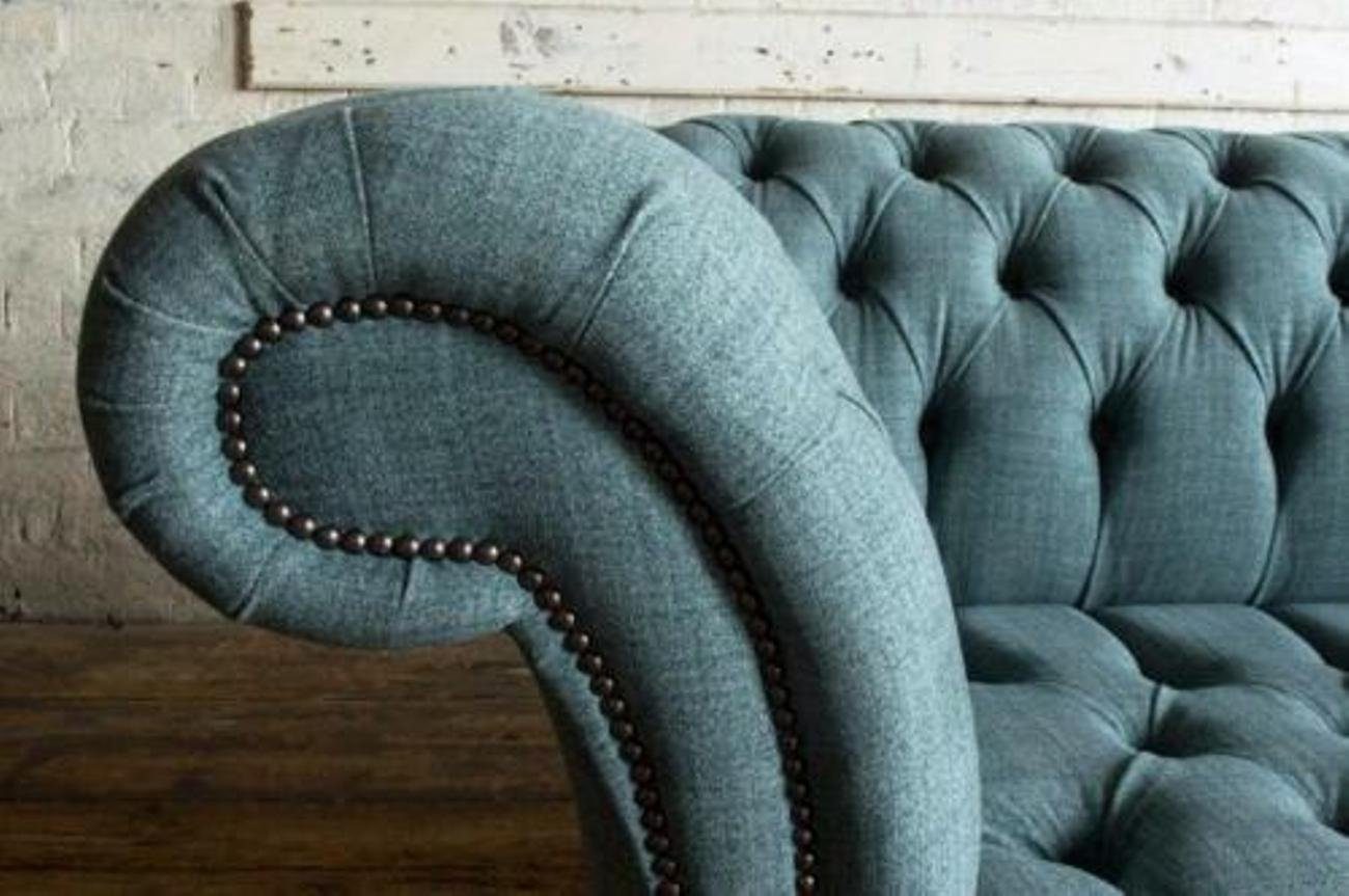 JVmoebel 3-Sitzer Made in Grüne 3 Sofa Textil, XXL Europe Polster Designer Couch Sitzer Sofas Couchen
