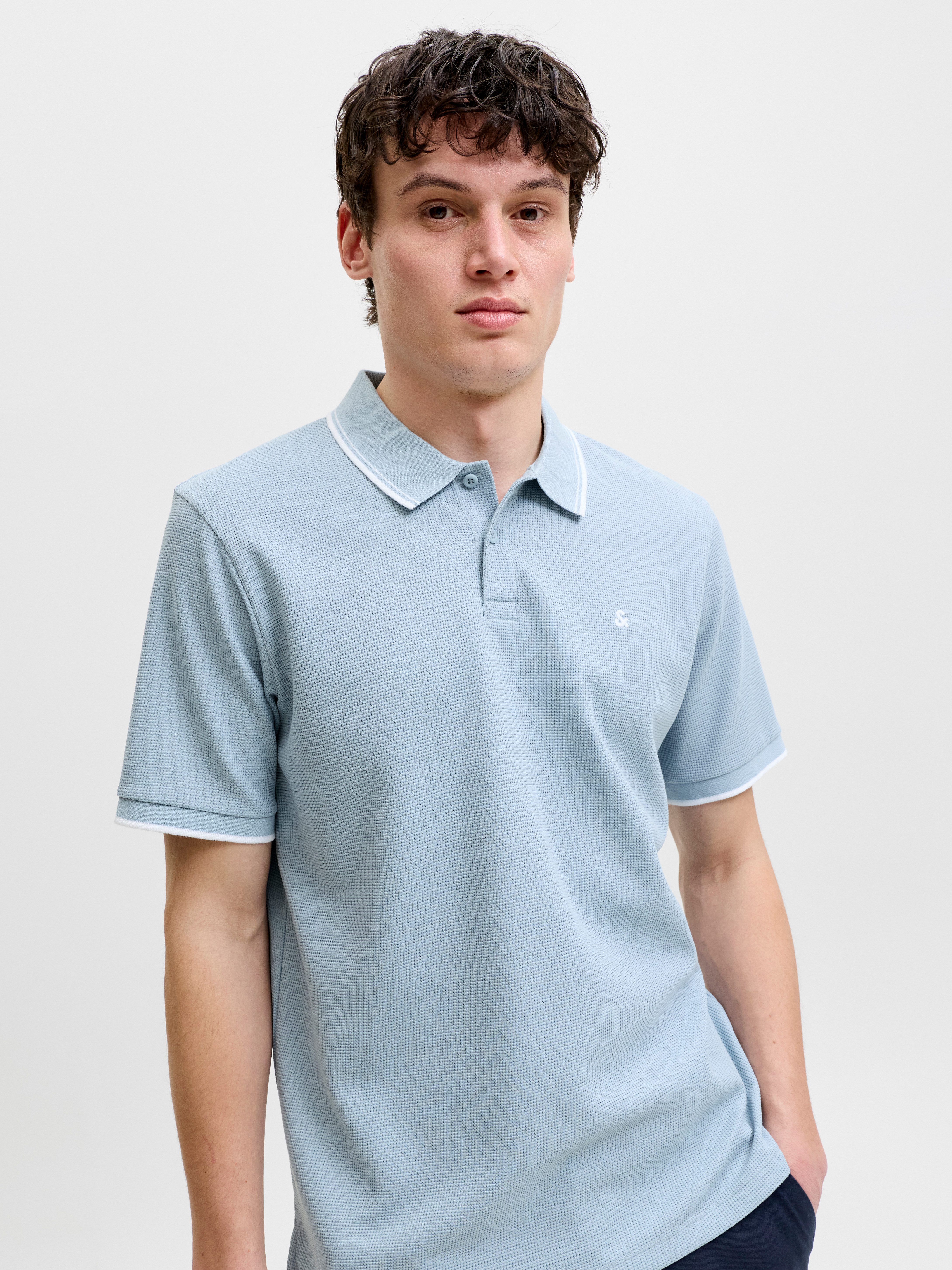 Jack & Jones Poloshirt JJEAUSTIN POLO SS NOOS Materialmix, regular fit – Bild 2 von 5