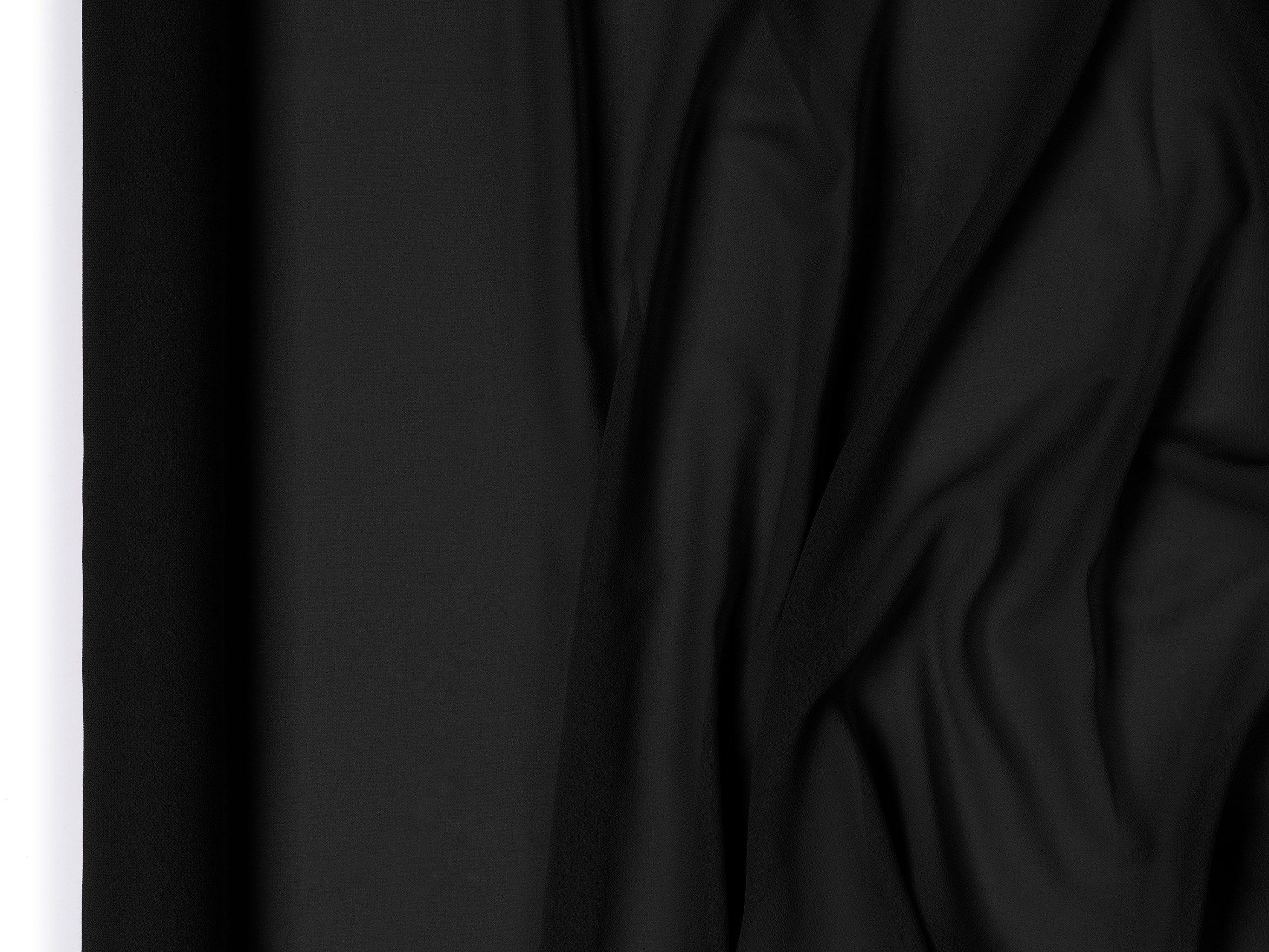 partydeco Bastelband, Tischläufer Chiffon 48cm x 5m Schwarz