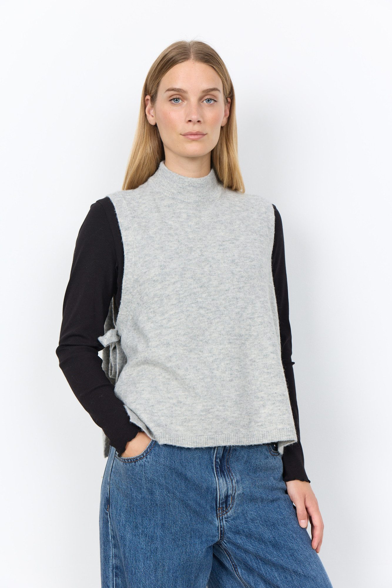 soyaconcept Pullunder SC-ORLEAN 16 Materialmix, seitlich zum Binden