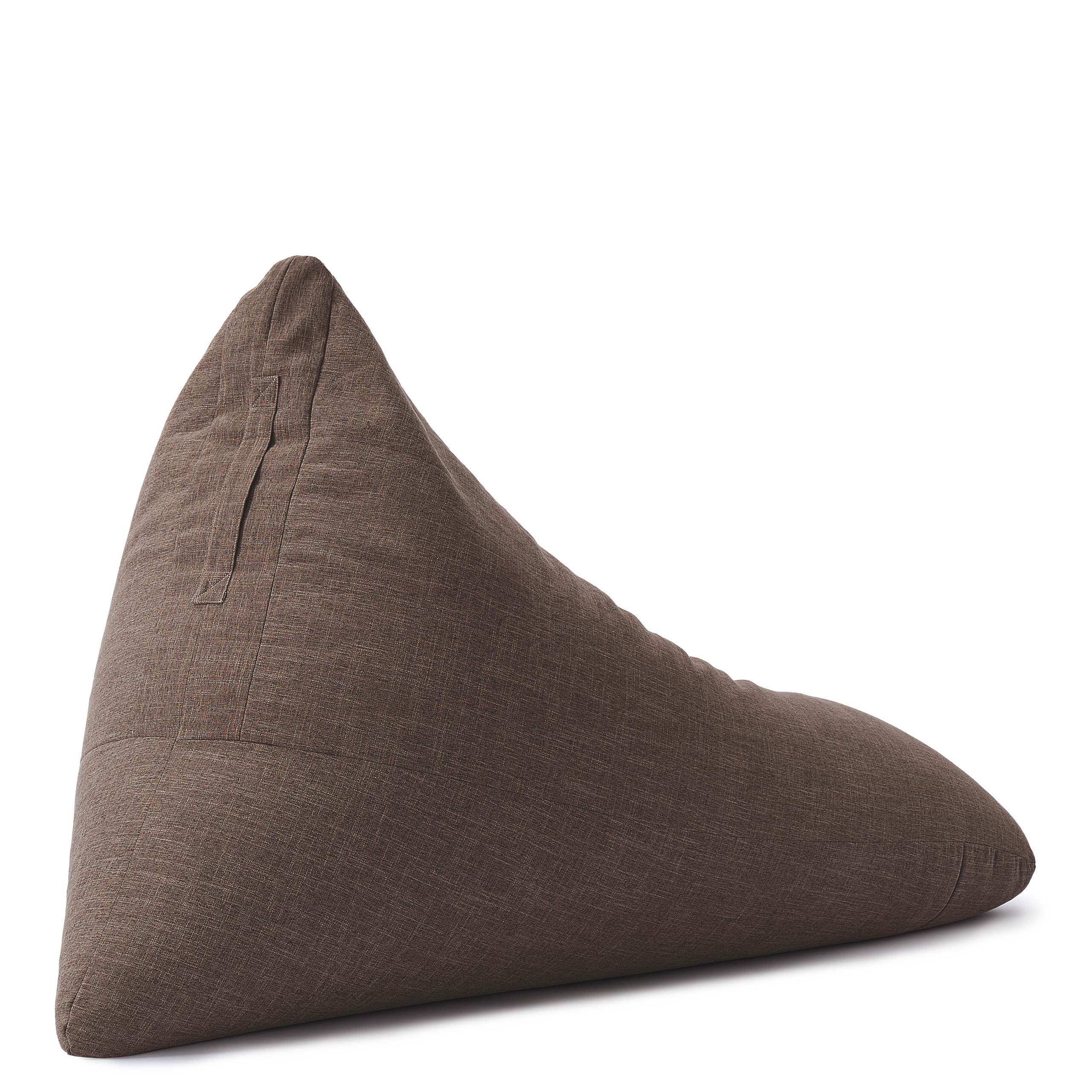 Triangle Gaming, Bag 370L150x100x100cm Lumaland Sitzsack - Braun Lounge Bodenkissen Interior Bean Line