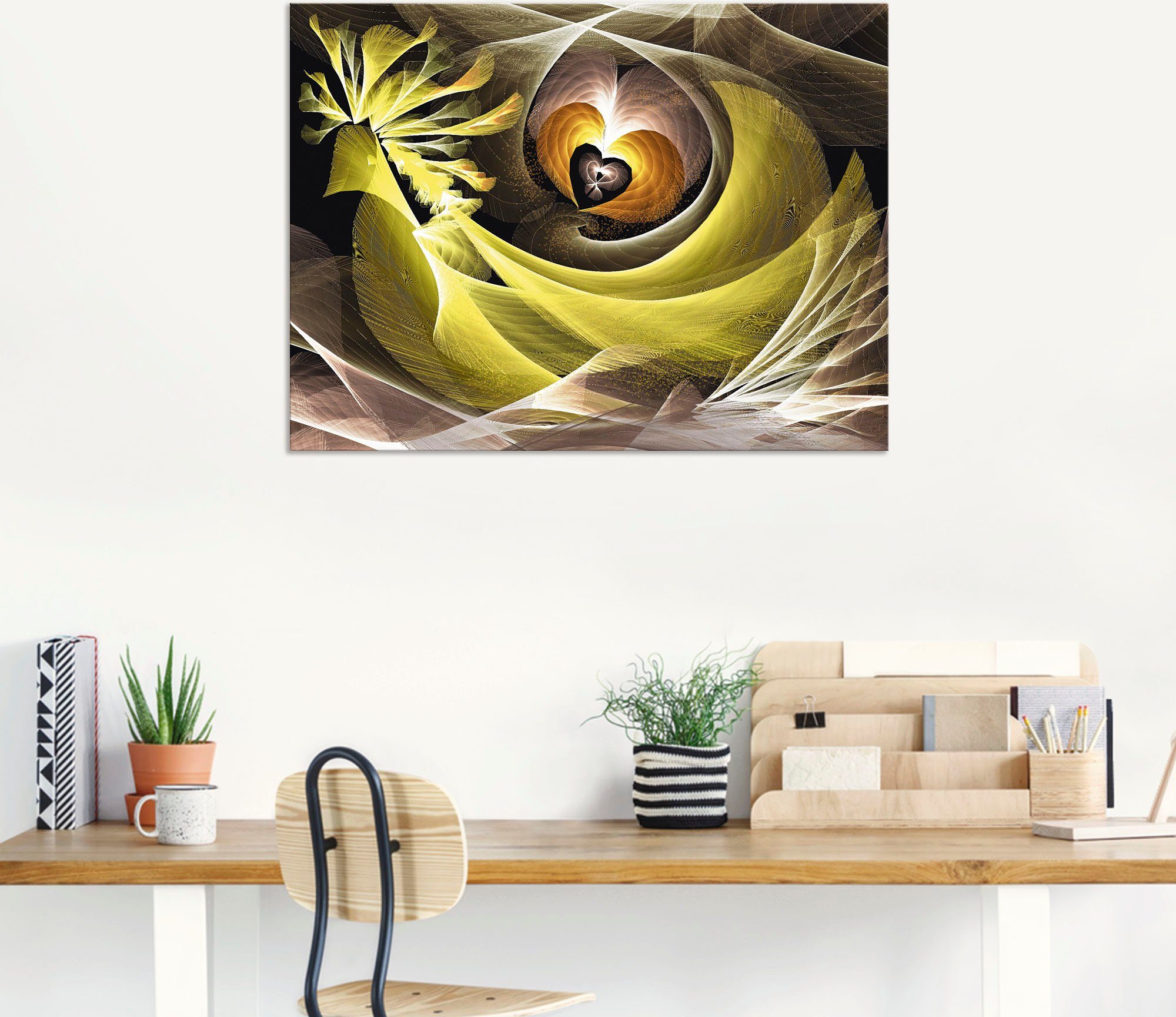 Artland Wandbild »Magischer Vogel mit Herzen«, Animal Fantasy (1 Stück), in vielen Größen & Produktarten - Alubild / Outdoorbild für den Außenbereich, Leinwandbild, Poster, Wandaufkleber / Wandtattoo auch für Badezimmer geeignet-kaufen