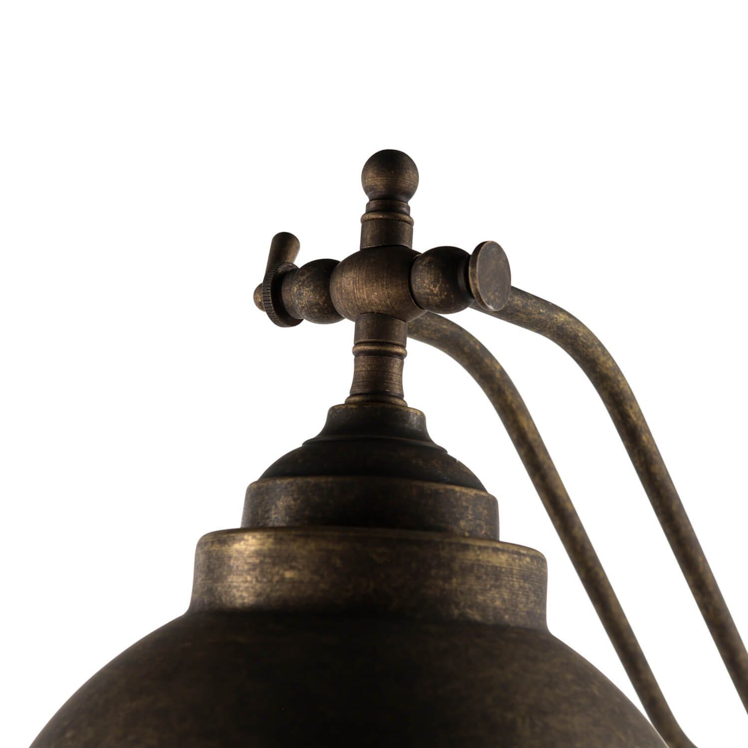 E27 Messing Antik Bronze ohne Standleuchte Handarbeit Leuchtmittel, OSLO, Stehlampe Wohnzimmer Licht-Erlebnisse Vintage