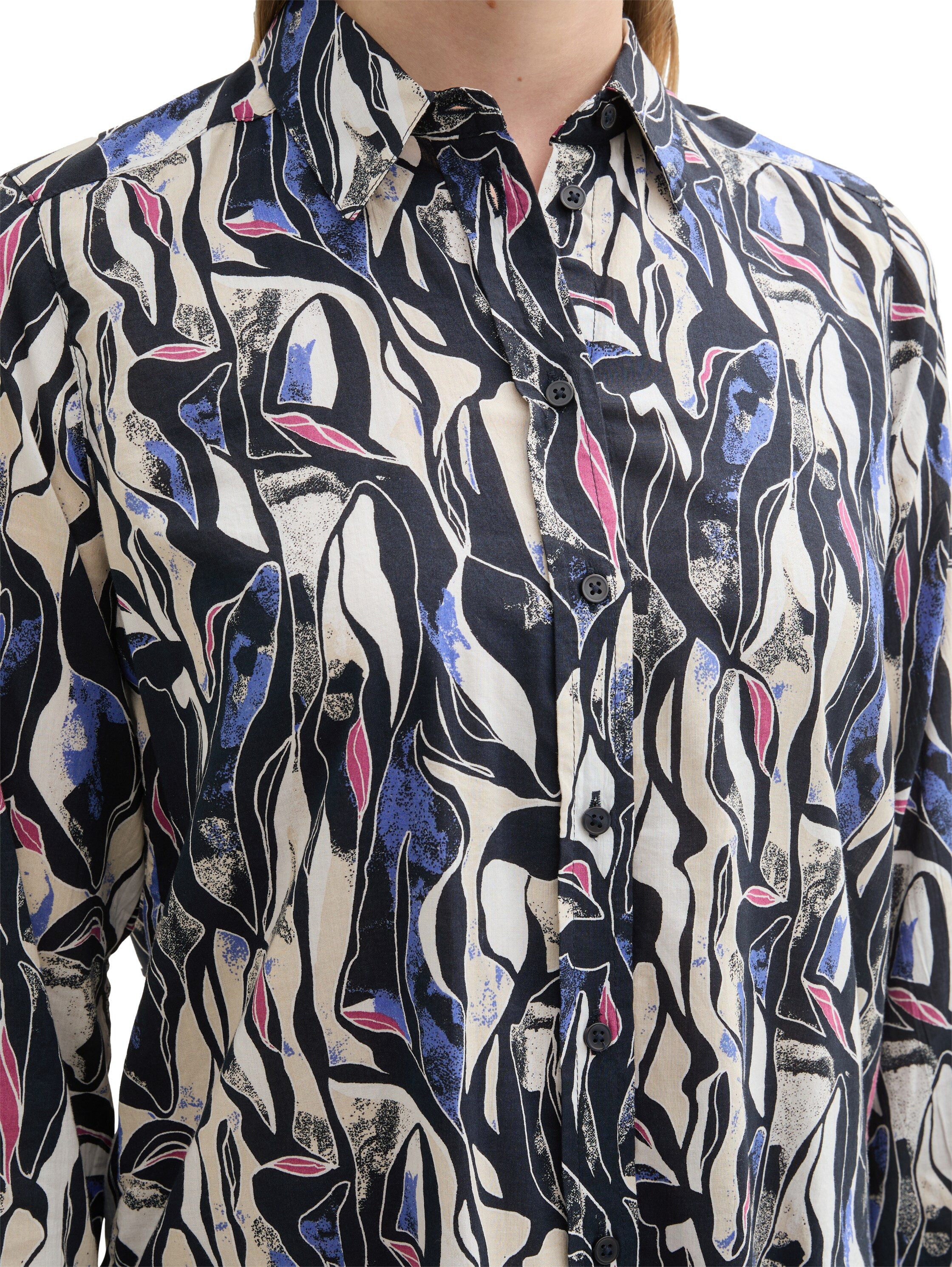 TOM TAILOR Langarmbluse mit All-Over Print