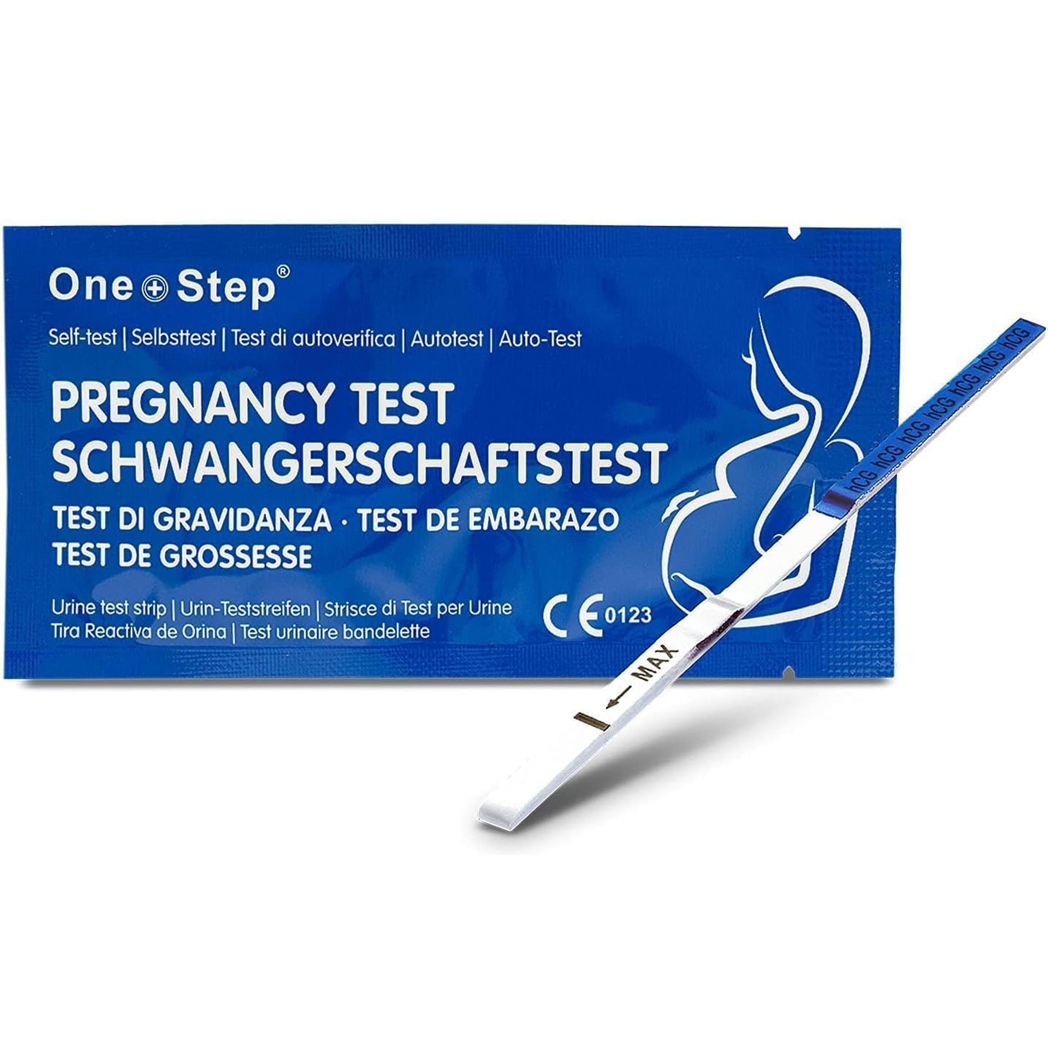 One+Step Schwangerschaftstest Blue Line ultraempfindlicher Schwangerschaftstest - Frühtest 10 miu/ml, 50-tlg.