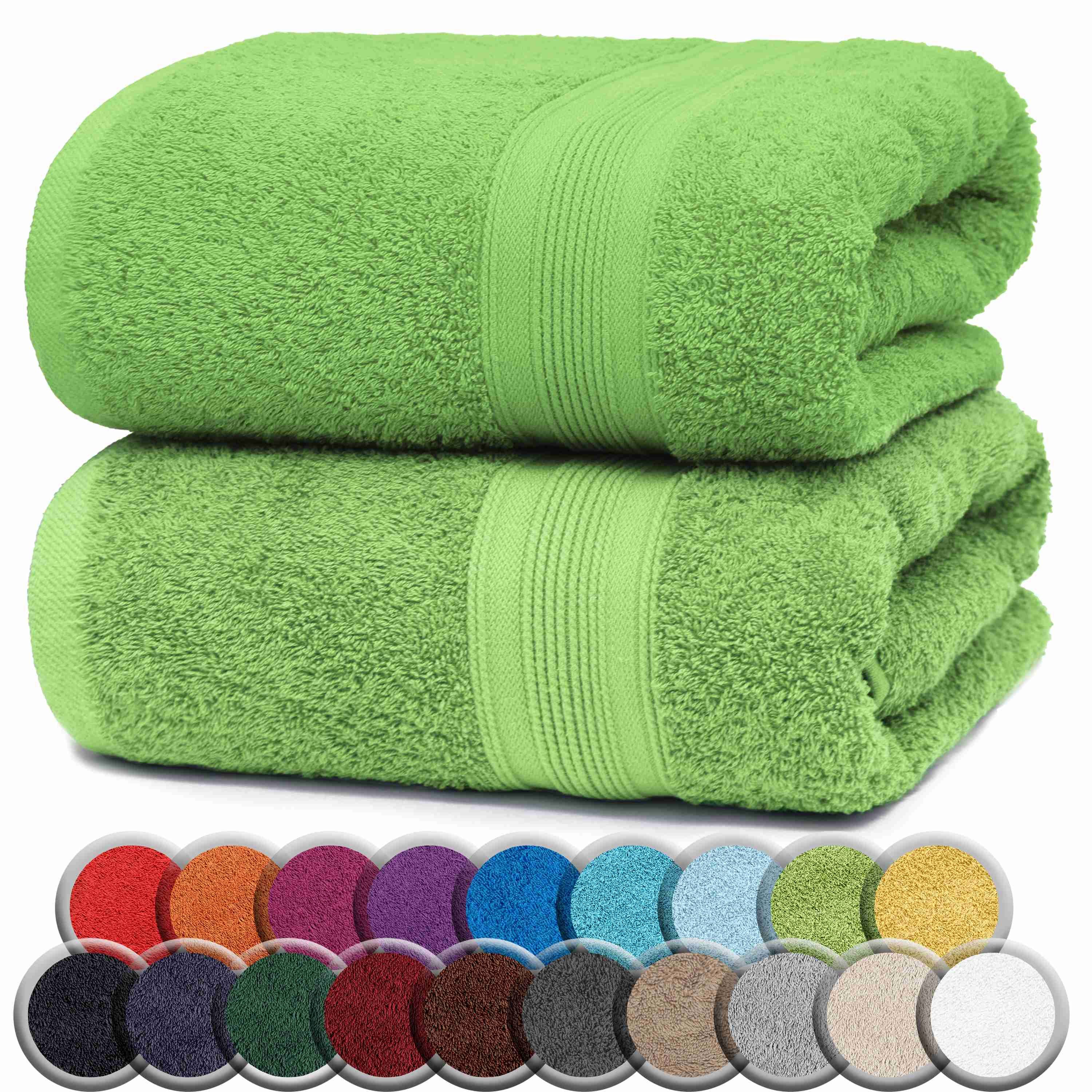 NatureMark Badetuch 2er-Set Frottier Badetücher 100x150cm, 100% Baumwolle (2-St), Premium Qualität, BADETUCH, Bade-Handtuch, 100x150cm