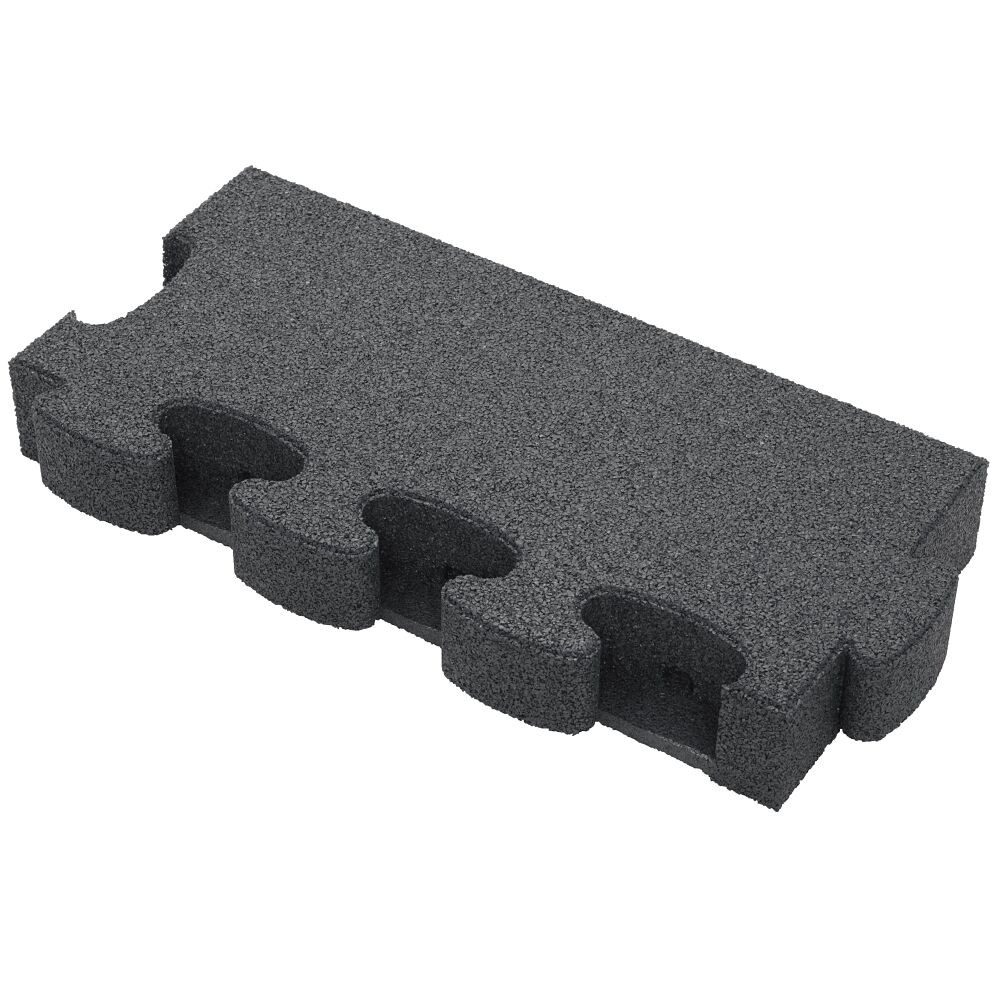Gum-Tech Bodenschutzmatte Randstück Gerade für Fallschutzplatten, Geeignet für Gum-Tech Fallschutzplatte „Puzzle mat 3D“