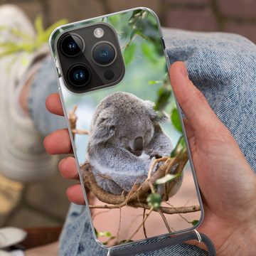 MuchoWow Handyhülle Koala - Zweige - Kinder - Jungen - Mädchen, Handyhülle Telefonhülle Apple iPhone 14 Pro