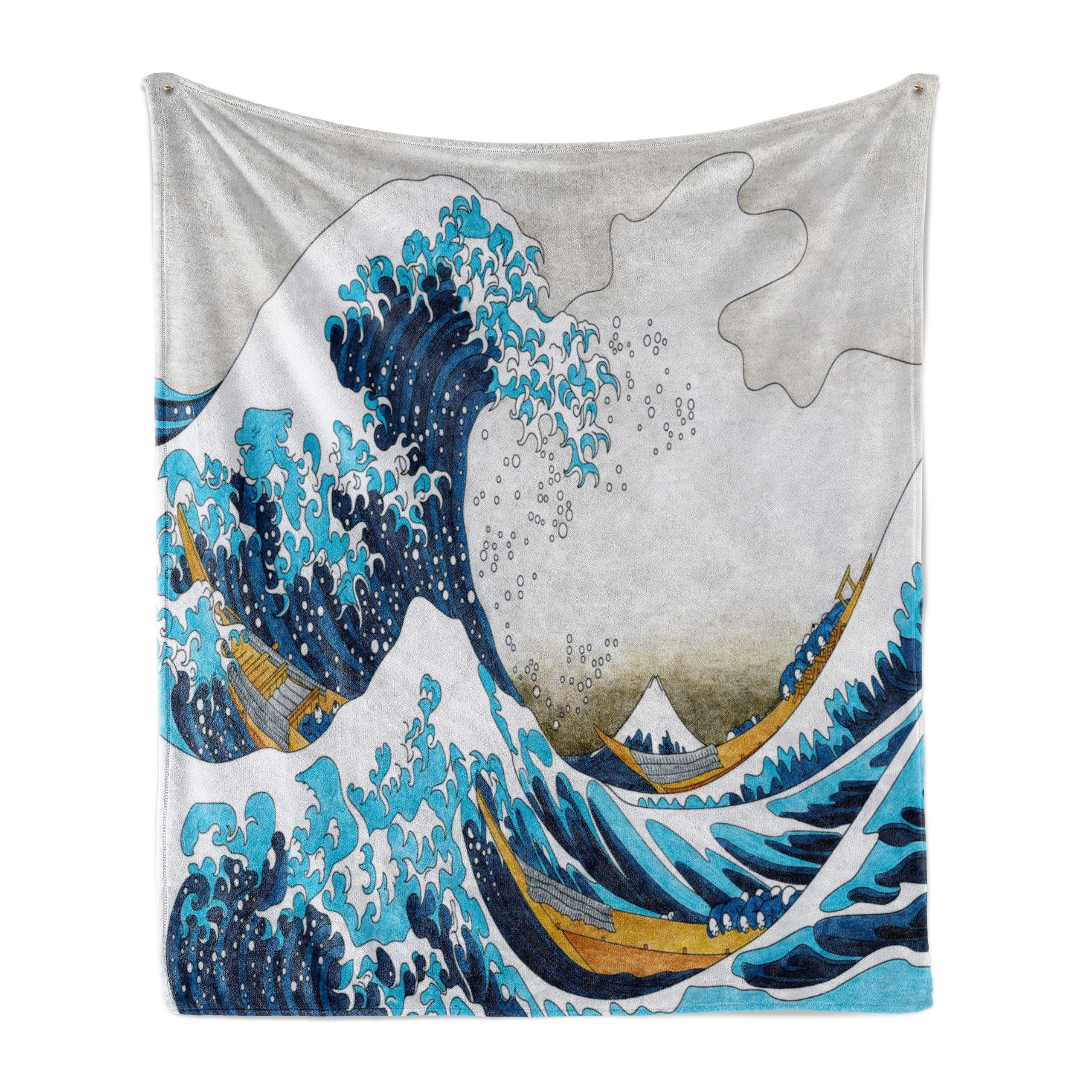 Innen- Gemütlicher Welle Wohndecke von Oceanic Außenbereich, Plüsch und für den Abakuhaus, Kanagawa Hokusai