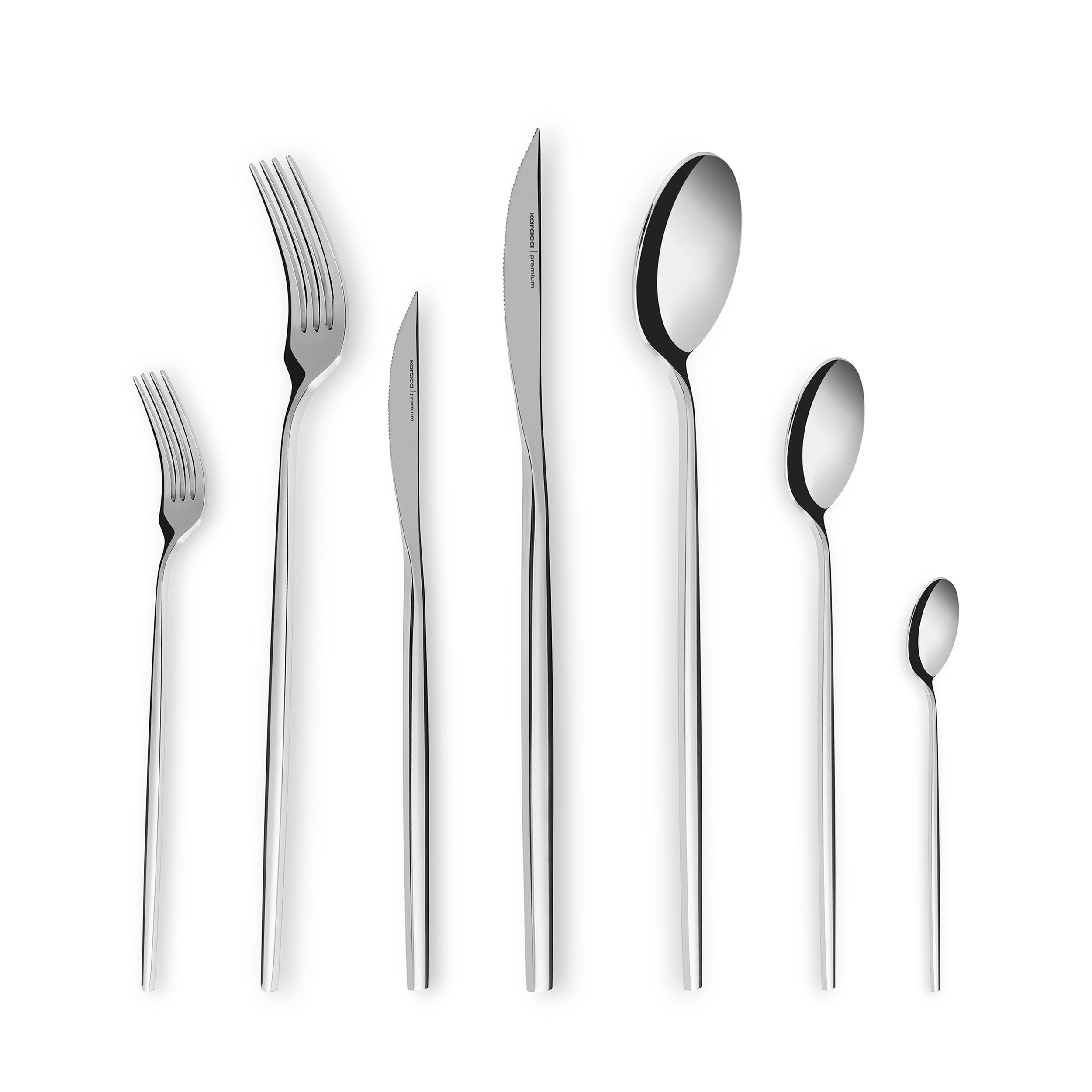 Karaca Besteck-Set Karaca Mild Besteckset für 12 Personen 84-teilig Edelstahl Silber (84-tlg), 12 Personen, 316 Edelstahl