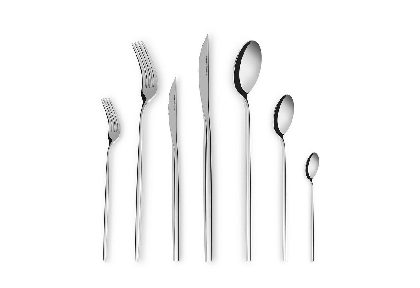 Karaca Besteck-Set Karaca Mild Besteckset für 12 Personen 84-teilig Edelstahl Silber (84-tlg), 12 Personen, 316+ Edelstahl, bruchfest rostfrei