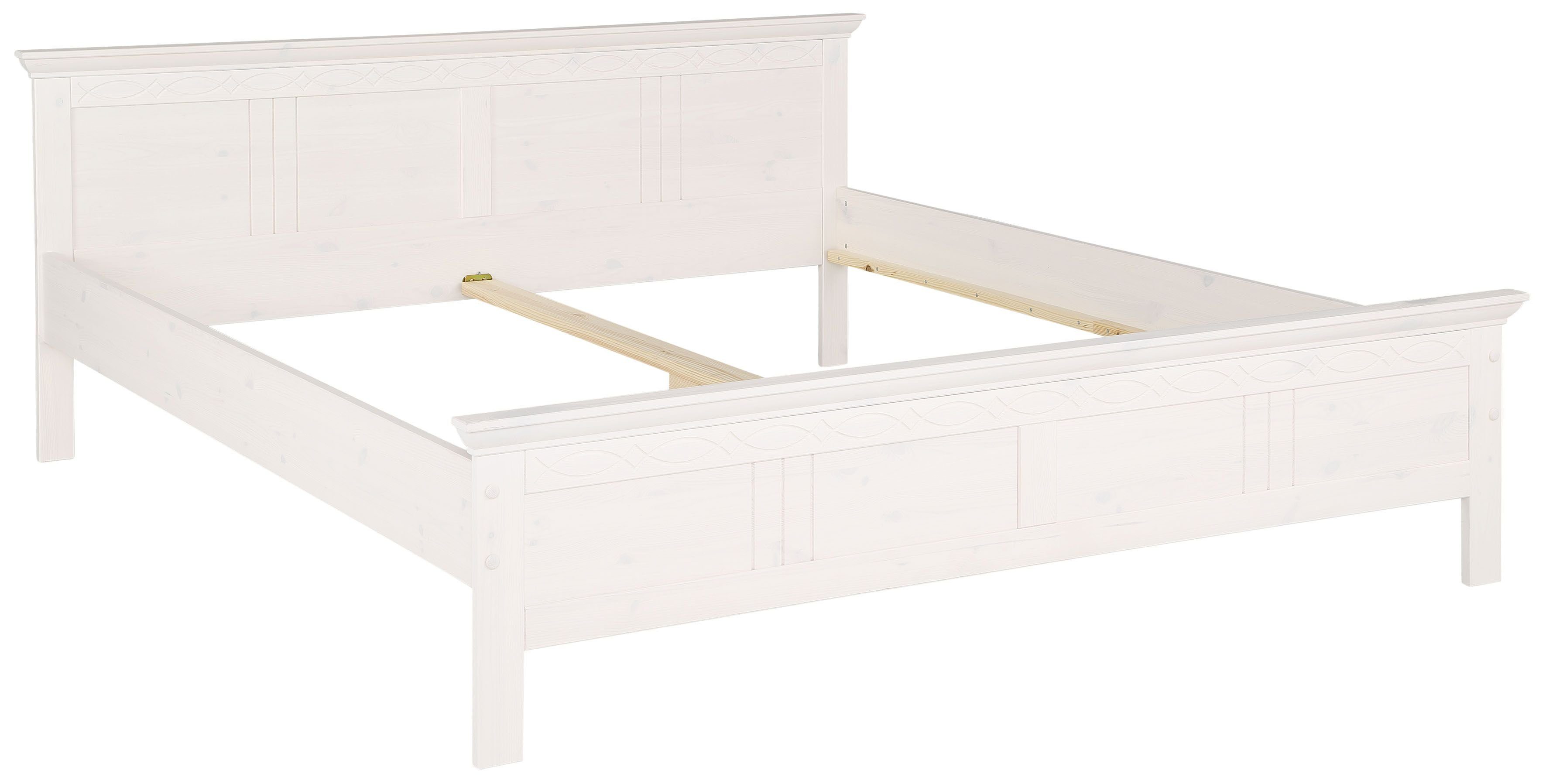 Home affaire Massivholzbett Indra, TOPSELLER, Landhausstil, edles Design,zertifiziertes Massivholz, mit dekorativen Fräsungen. Reduzierter Preis € 249,99. Unverbindliche Preisempfehlung € 349,99