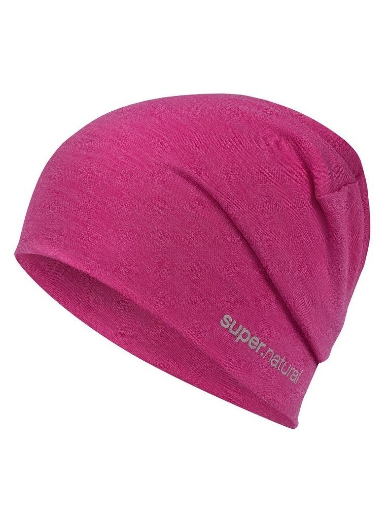 SUPER.NATURAL Beanie Mütze Everyday (Merino-Mix) fuchsia - 1 Stück