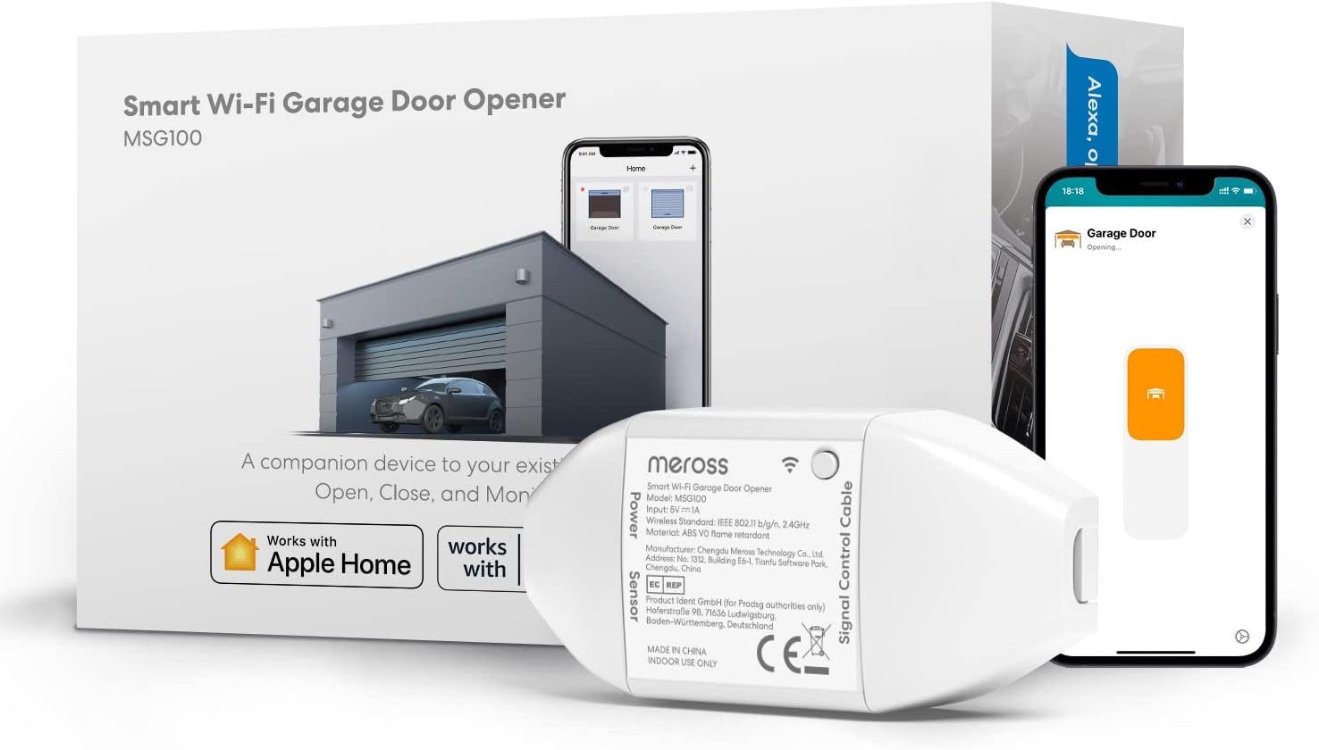 Garagentor-Empfänger Smart WLAN Garagentoröffner funktioniert mit Apple HomeKit