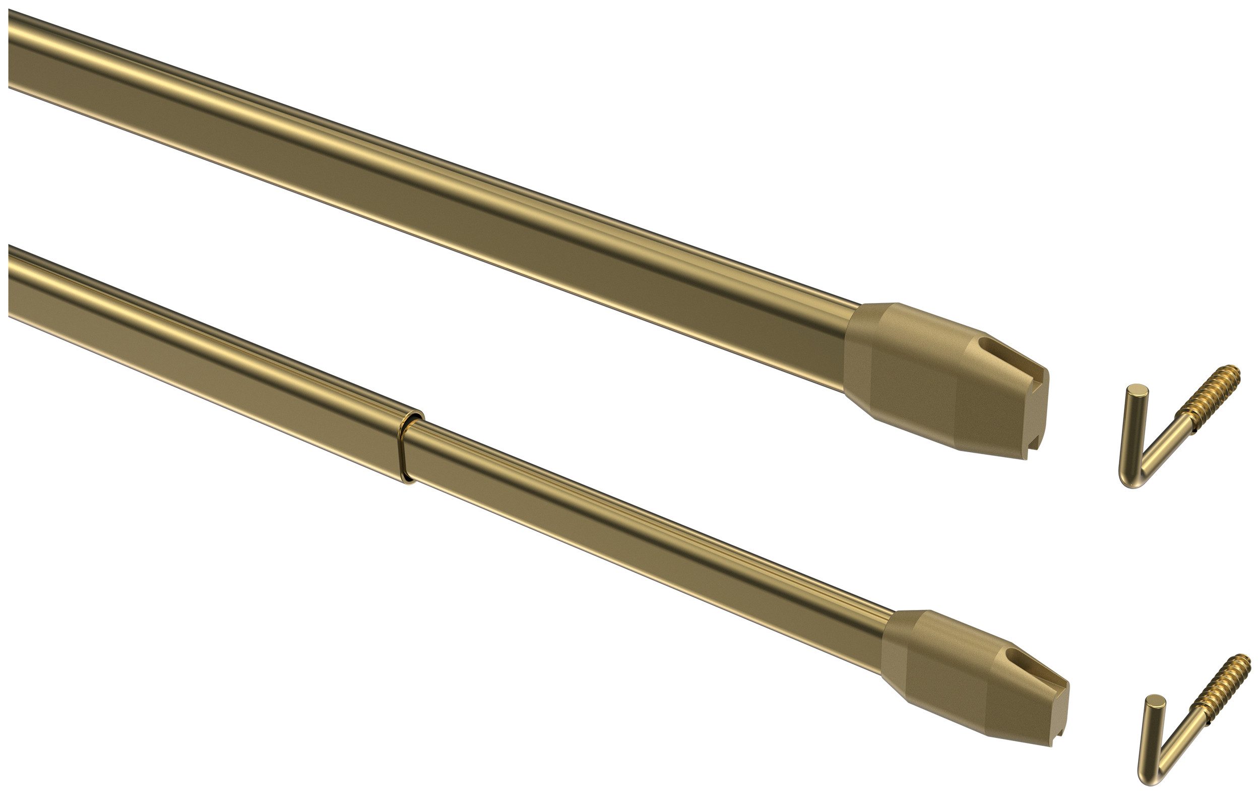 INTERDECO Vitragestange Geno, ausziehbar, Fensterflügel-Montage, Metall, Me günstig online kaufen