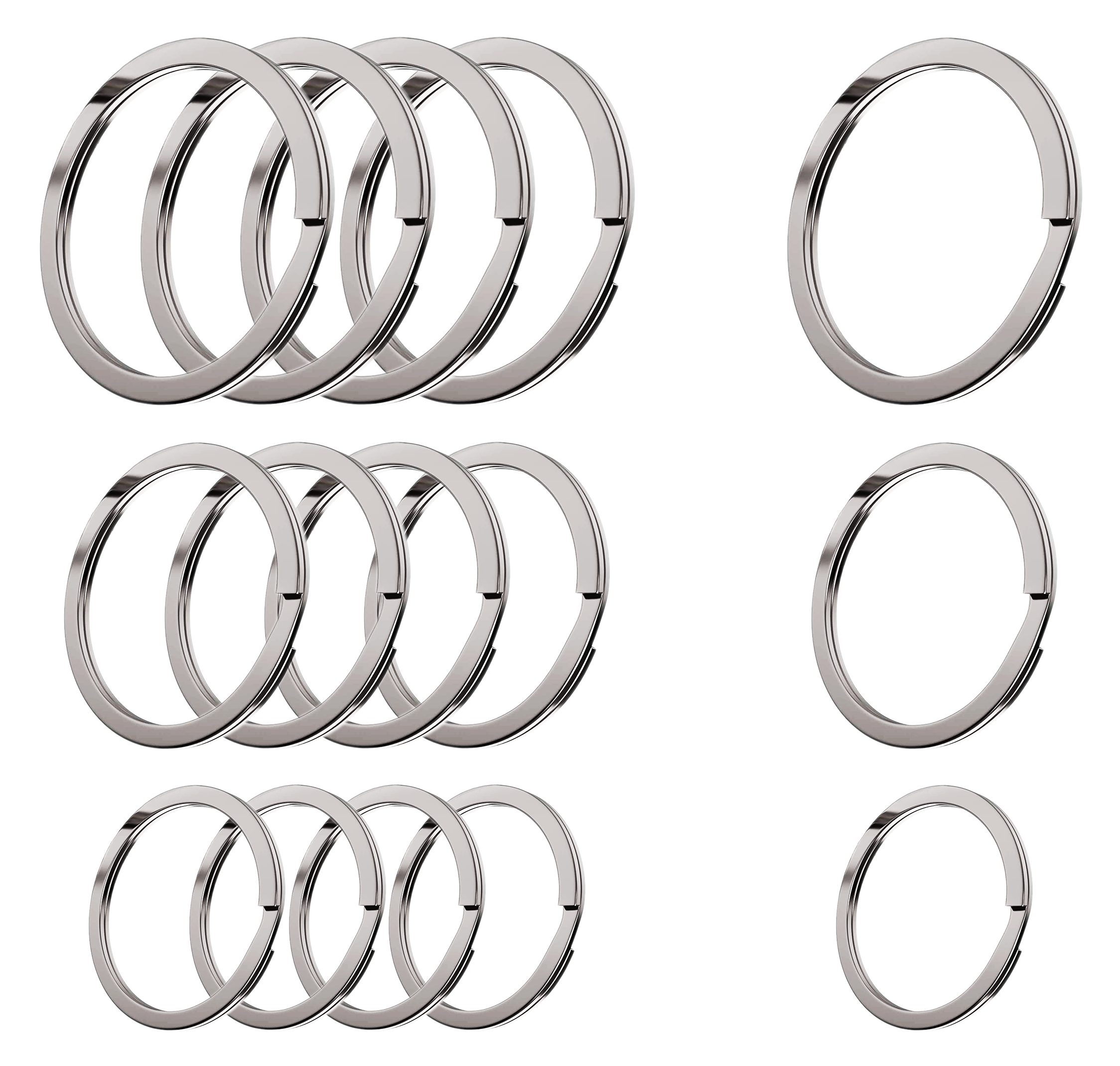 x Ring 25 Schlüsselanhänger 5 mm x Schlüsselringe - x 30 Stahl mm, mm, Schlüsselanhänger Set Silber 5 Schlüsselhalter Schlüssel gehärtetem - aus Cerbery 20 5