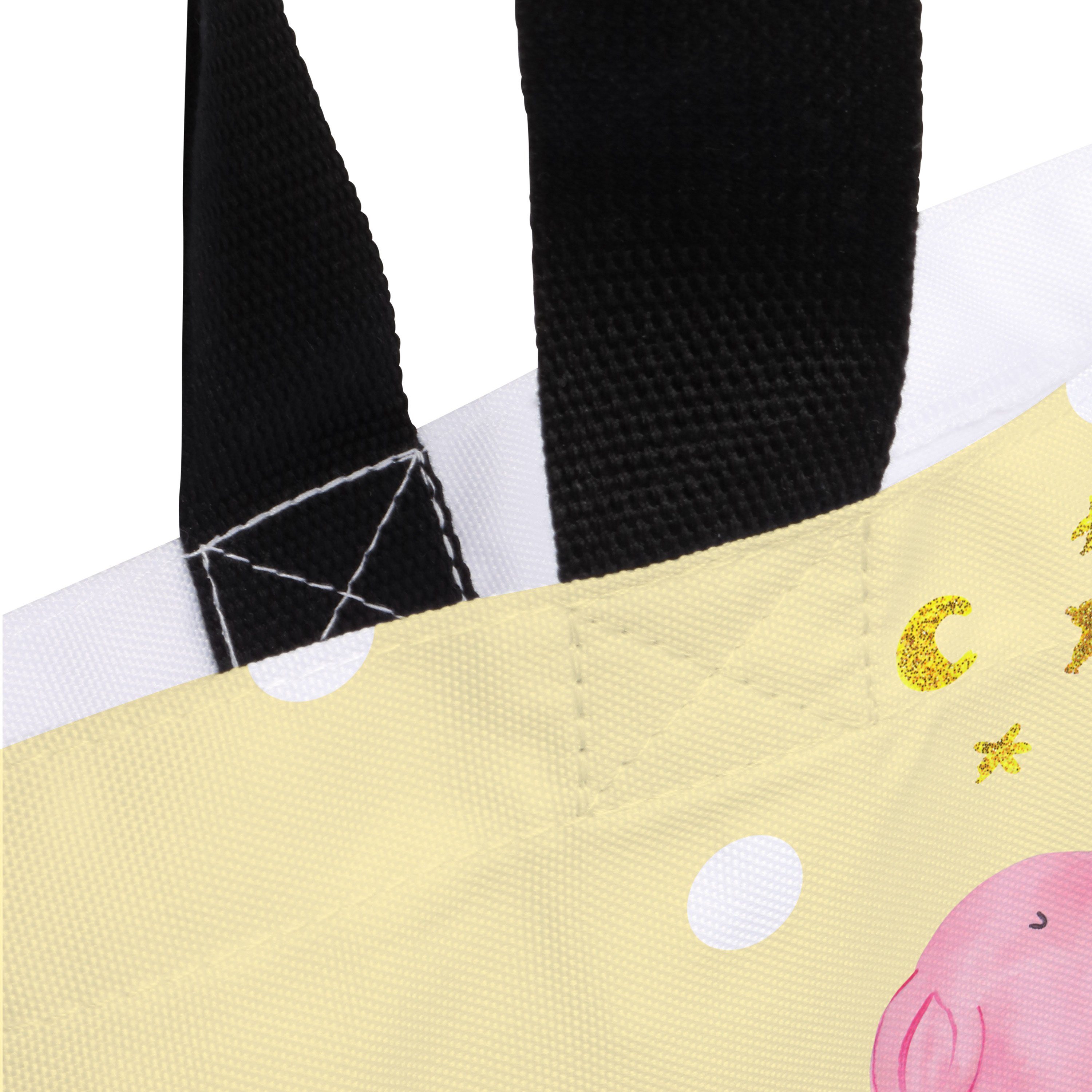 Mr. & Mrs. Panda Gute Geschenk, Gelb Pastell - Laun - Glücksschwein Tiere, (1-tlg) Shopper Tiermotive