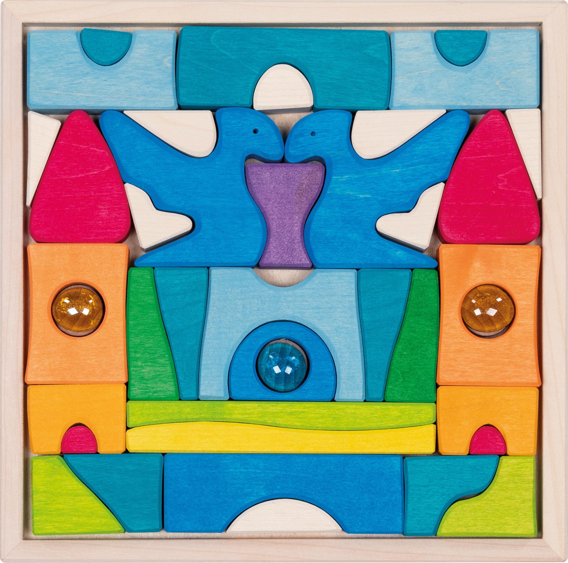 goki Schlossbausteine aus Holz – Konstruktionsspiel für kreative Bauideen Конструктора, (41 St)