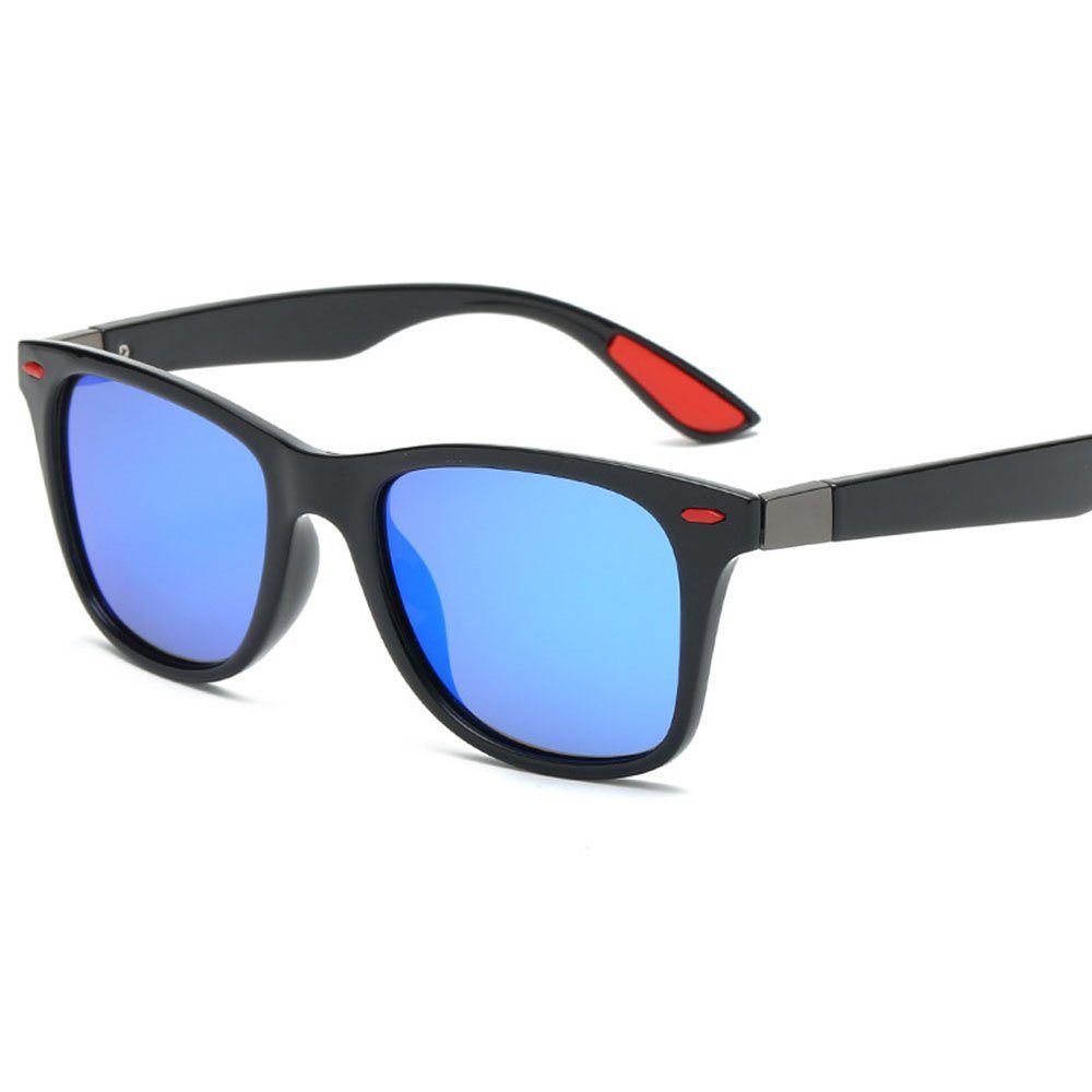 Damen Unisex Superleichtes Vintage Sonnenbrille Polarisiert blue Sonnenbrille Haiaveng Sonnenbrille Rechteckig Herren Rechteckige Retro