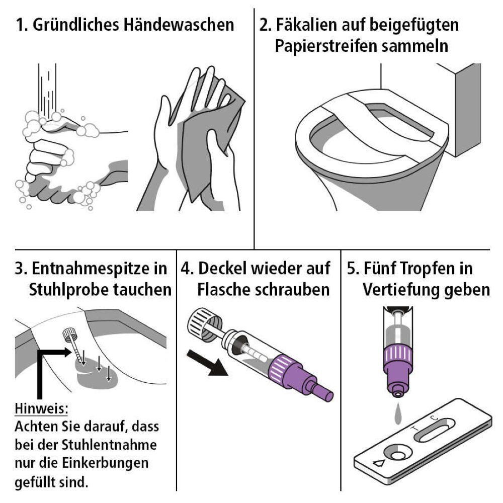 siegmund care Darmparasiten-Test Darmentzündung Selbsttest, 1-tlg., Genauigkeit 95,4 % – Bild 4 von 5