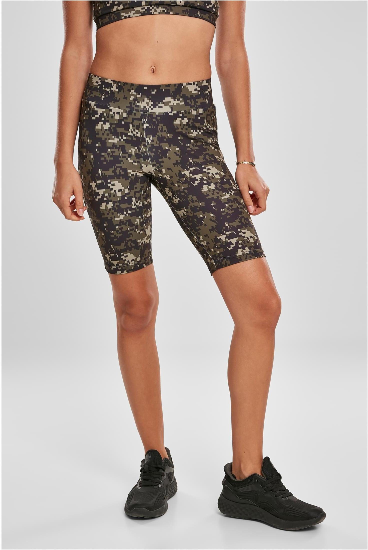 URBAN CLASSICS Trainingshose Ladies High Waist Camo Tech Cycle Shorts XS bis 5XL