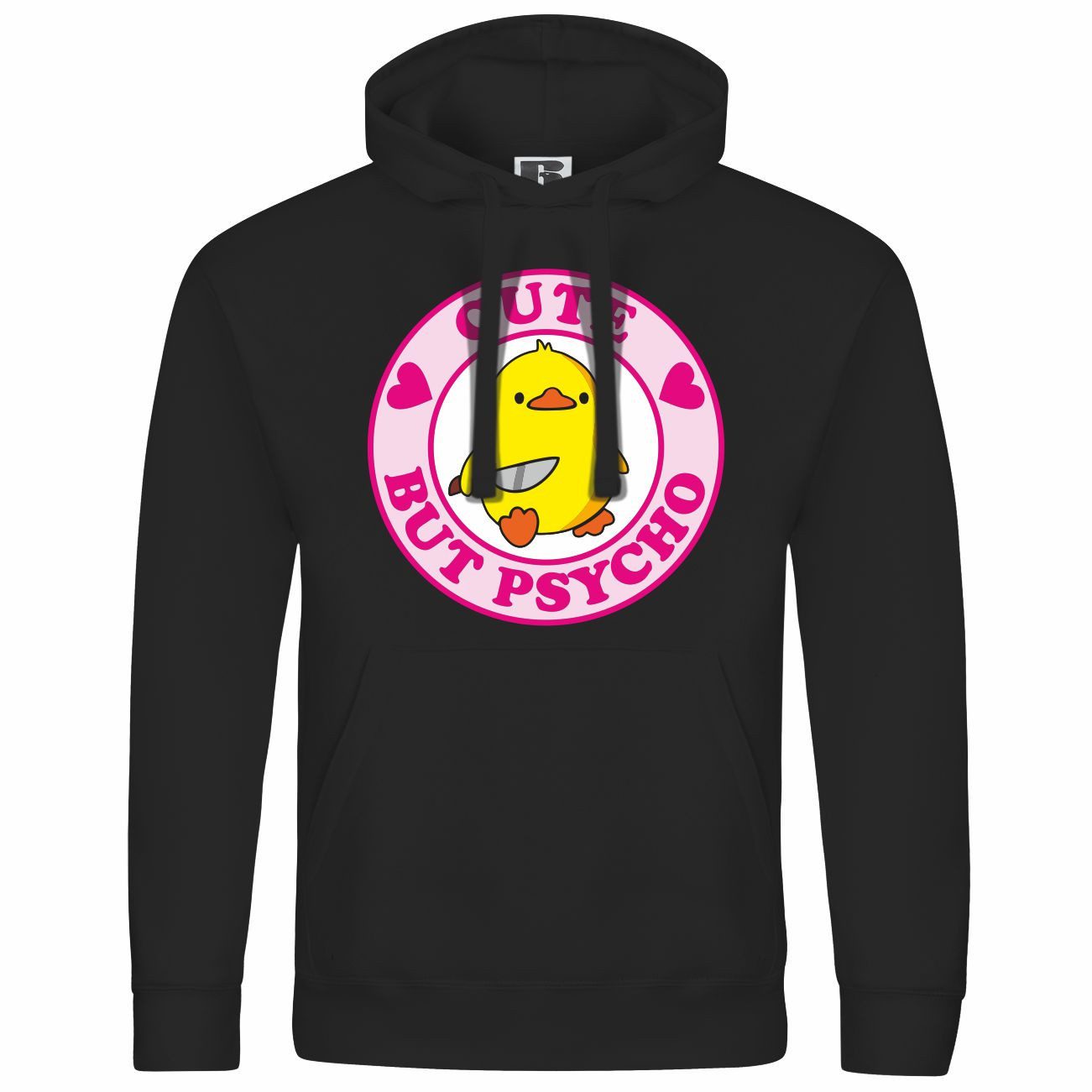 deinshirt Kapuzenpullover Herren Kapuzenpullover Cute but Psycho Mit Print Motiv, Grafik