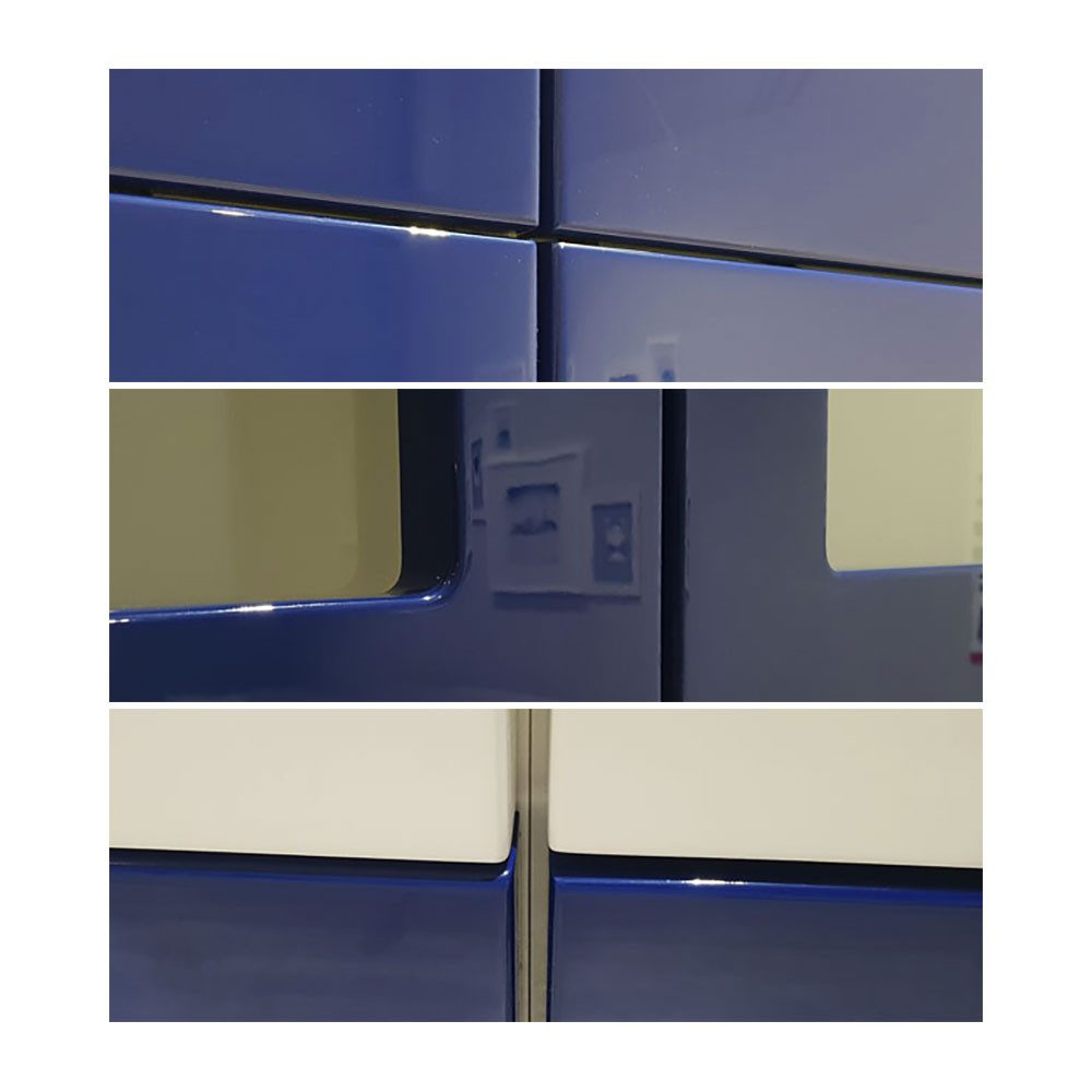 Feldmann-Wohnen Unterschrank Brerra (D1D/20, 1-türig (Holztür), 1 Einlegeboden, 1-St., moderne Optik, lackierte Fronten) 20x50x82cm Korpus weiß / Front graubeige Matt