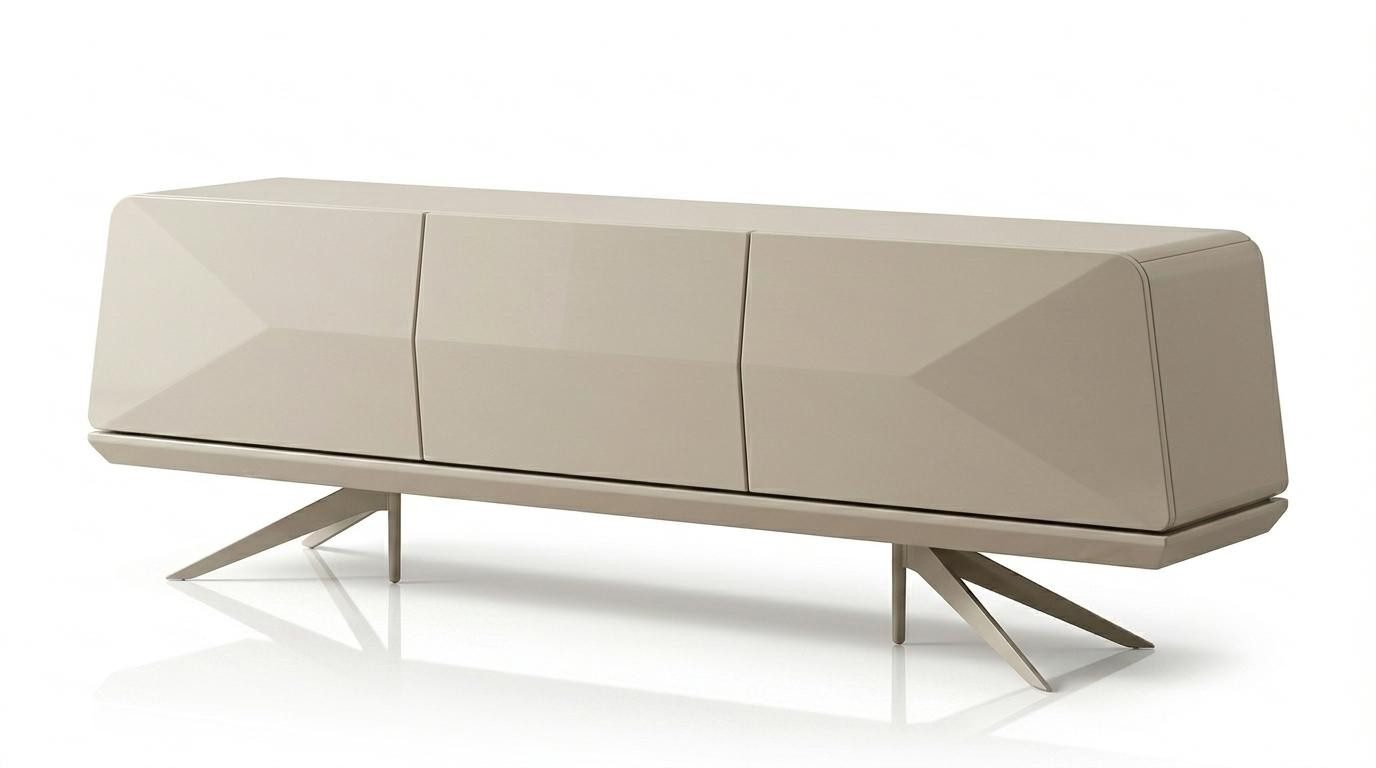 Xlmoebel Lowboard TV Board Stil modern beige praktisch Wohnzimmer geräumig komfortabel (TV-Board, 1 St., 1-tlg)