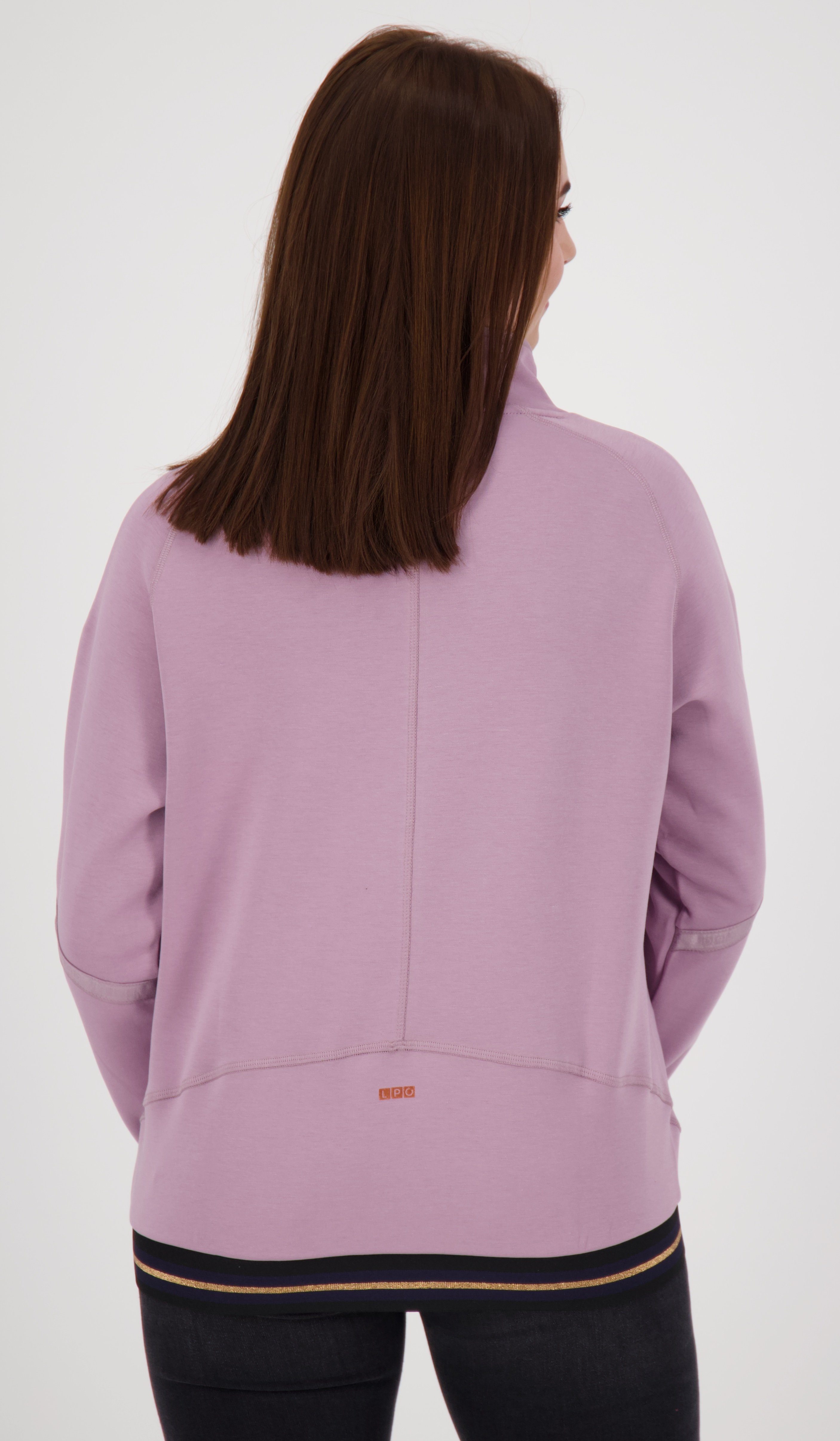 DEPROC Active Sweatshirt JETTE CS WOMEN Sweatshirt vorne etwas kürzer Kordelzug am Bund