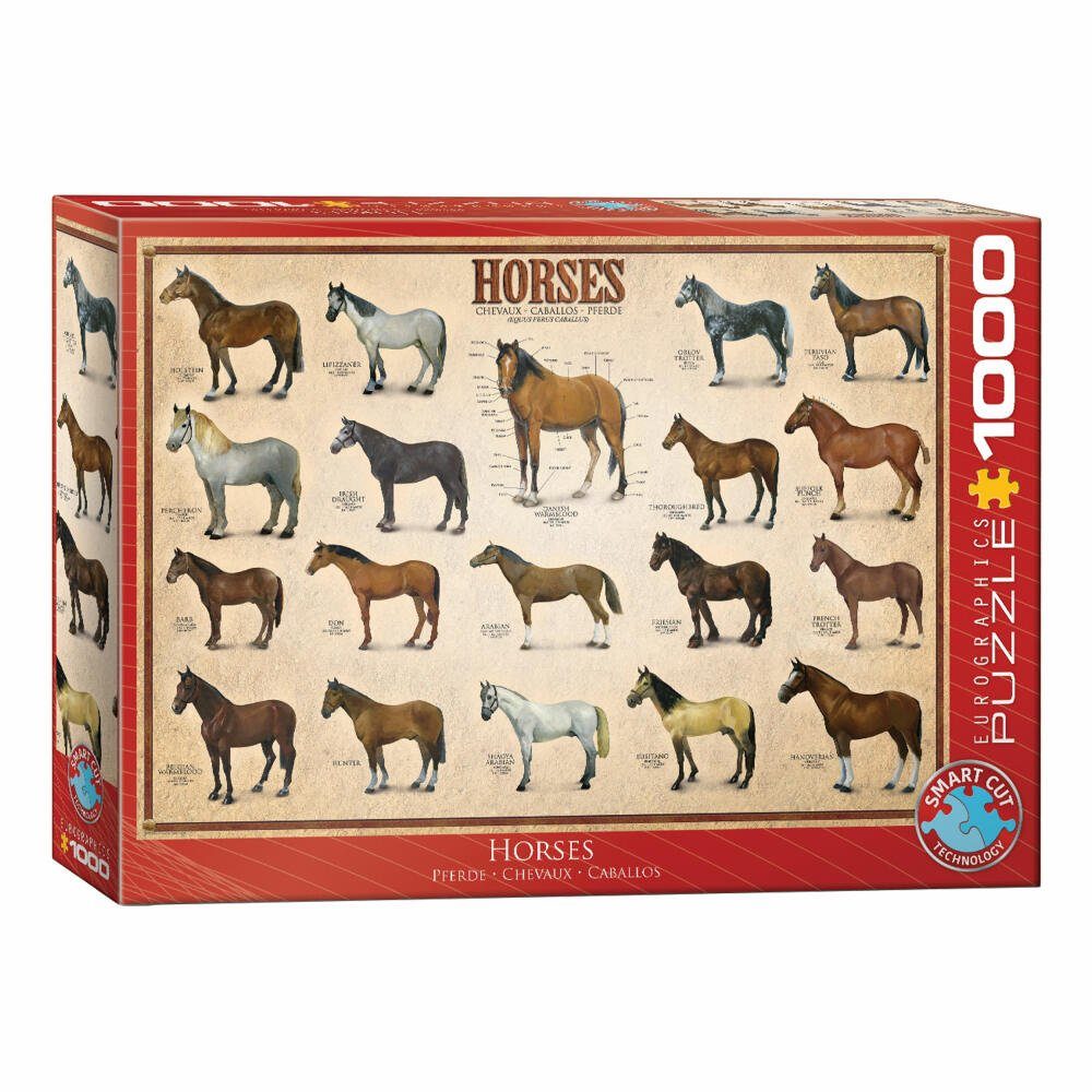 1000 Puzzle Pferde, EUROGRAPHICS Puzzleteile