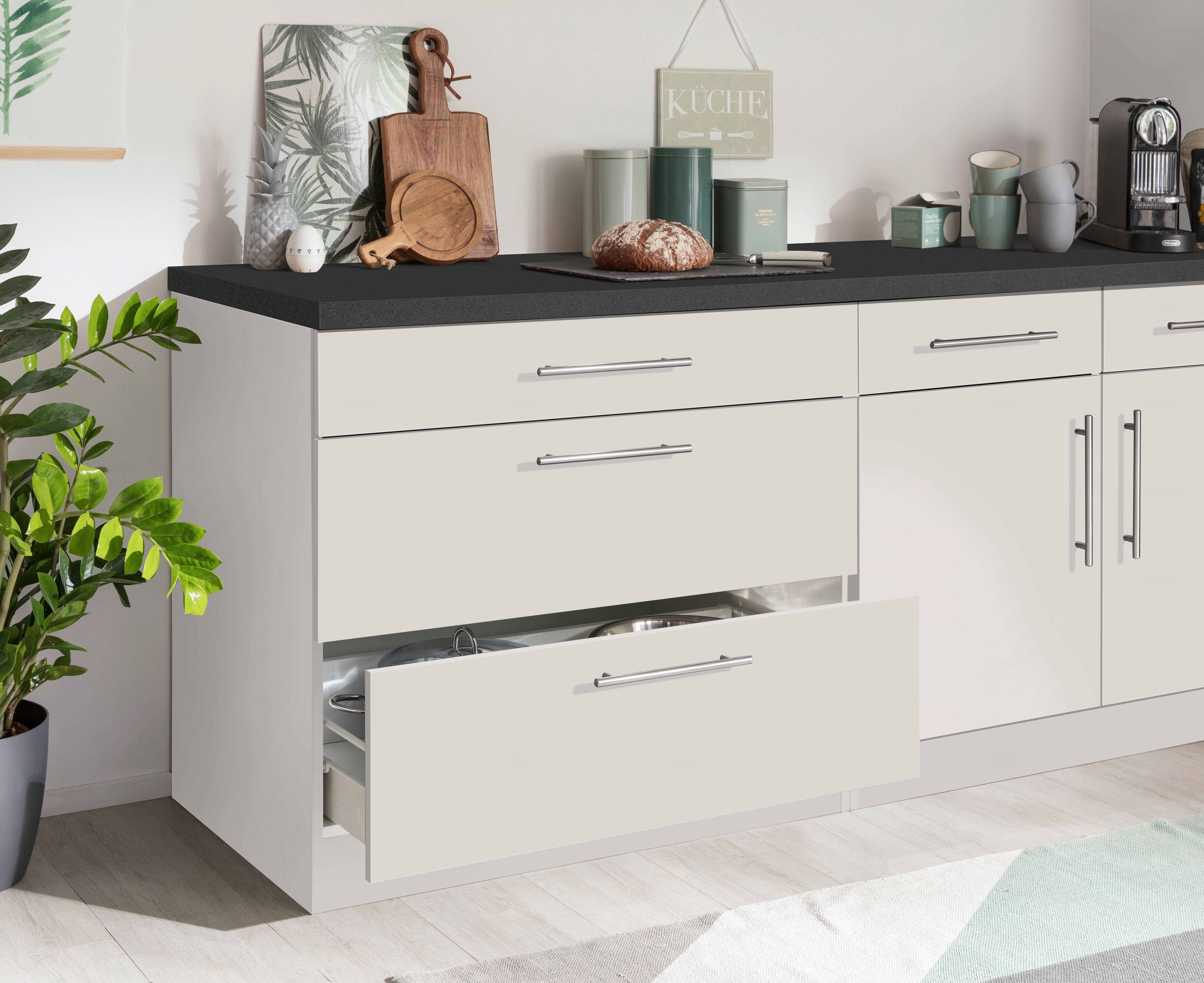wiho Küchen Unterschrank Cali 90 cm breit, mit 2 großen Auszügen ohne Arbeitsplatte – Bild 5 von 5