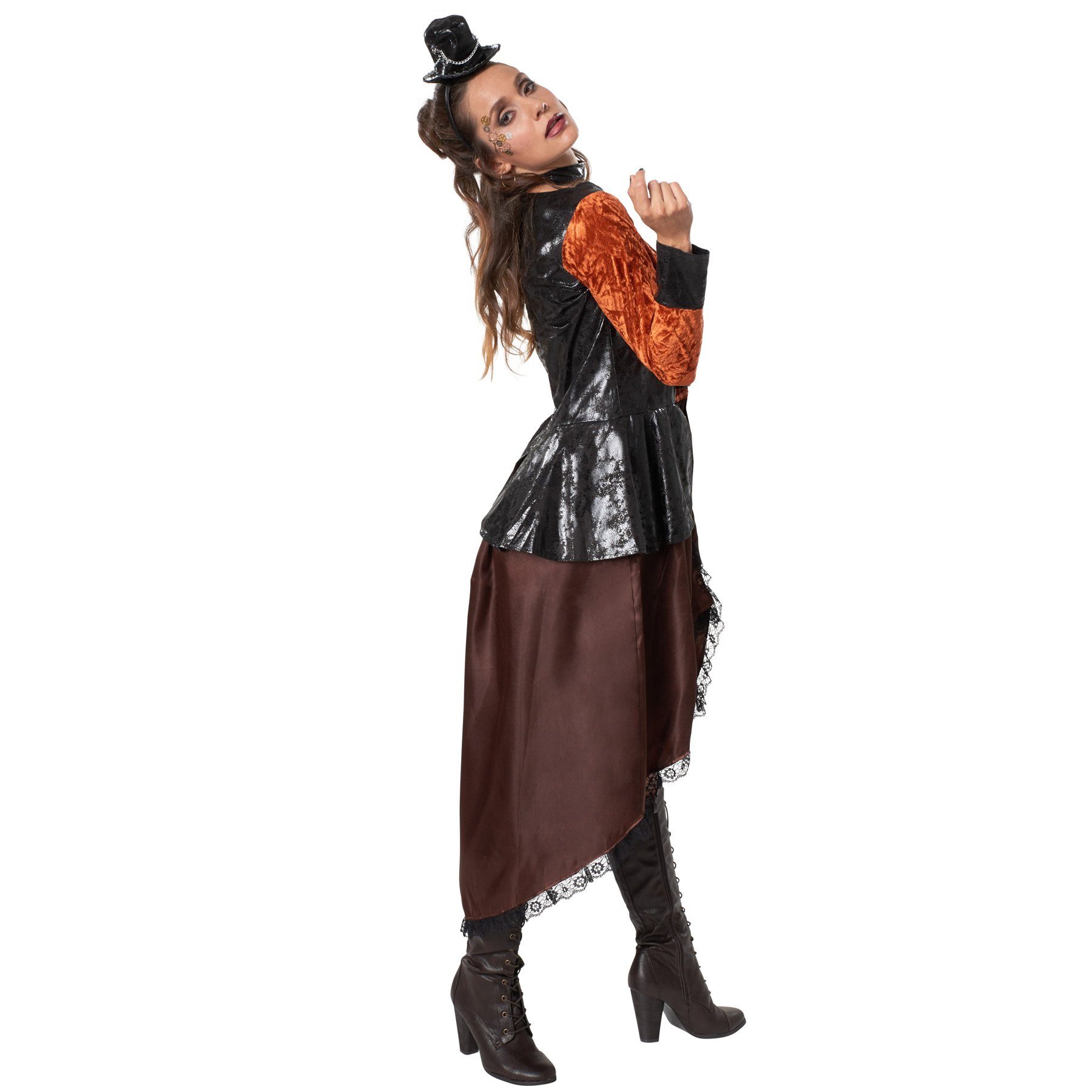 dressforfun Kostüm Frauenkostüm Steampunk Prinzessin, Langer Rock mit Rüsch günstig online kaufen
