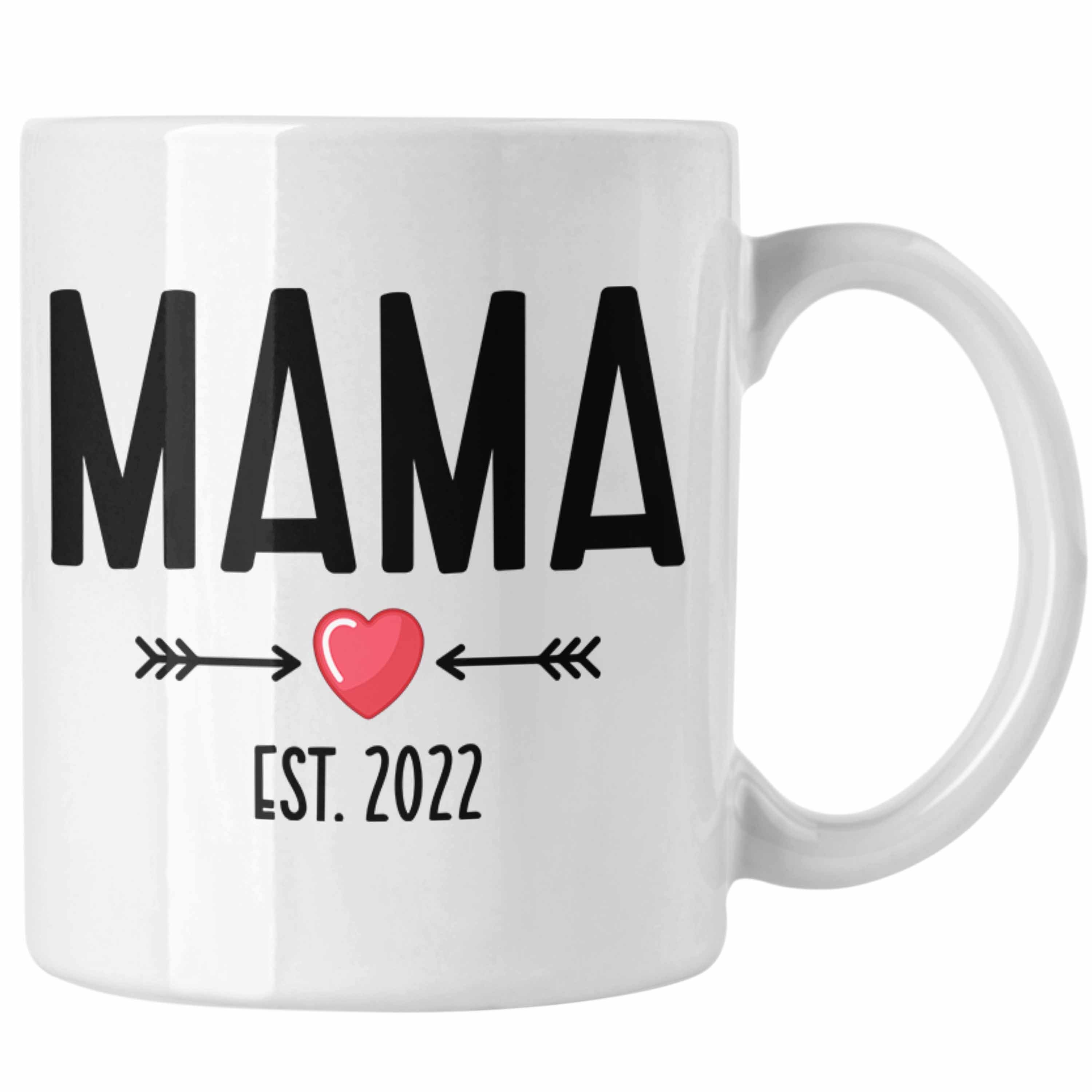 Trendation Tasse Trendation - Mama Du Schwangerschaft Verkünden Weiss 2022 Wirst Baby Tasse Geschenk Mutter 2022 Mutter Kaffeetasse Überraschung