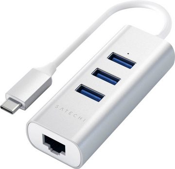 Satechi Type-C 2-in-1 3 Port USB 3.0 Hub & Ethernet USB-Adapter RJ-45 (Ethernet), USB 3.0 Typ A zu USB Typ C