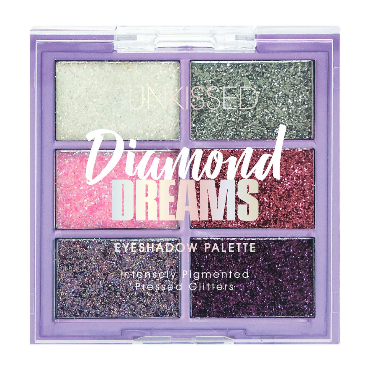SUNKISSED Lidschatten-Palette Sunkissed Diamond Dreams Glitzer-Lidschattenpalette 6 Farben, 6-tlg., Intensiv pigmentierte Glitzertöne für schimmernde Augen-Looks